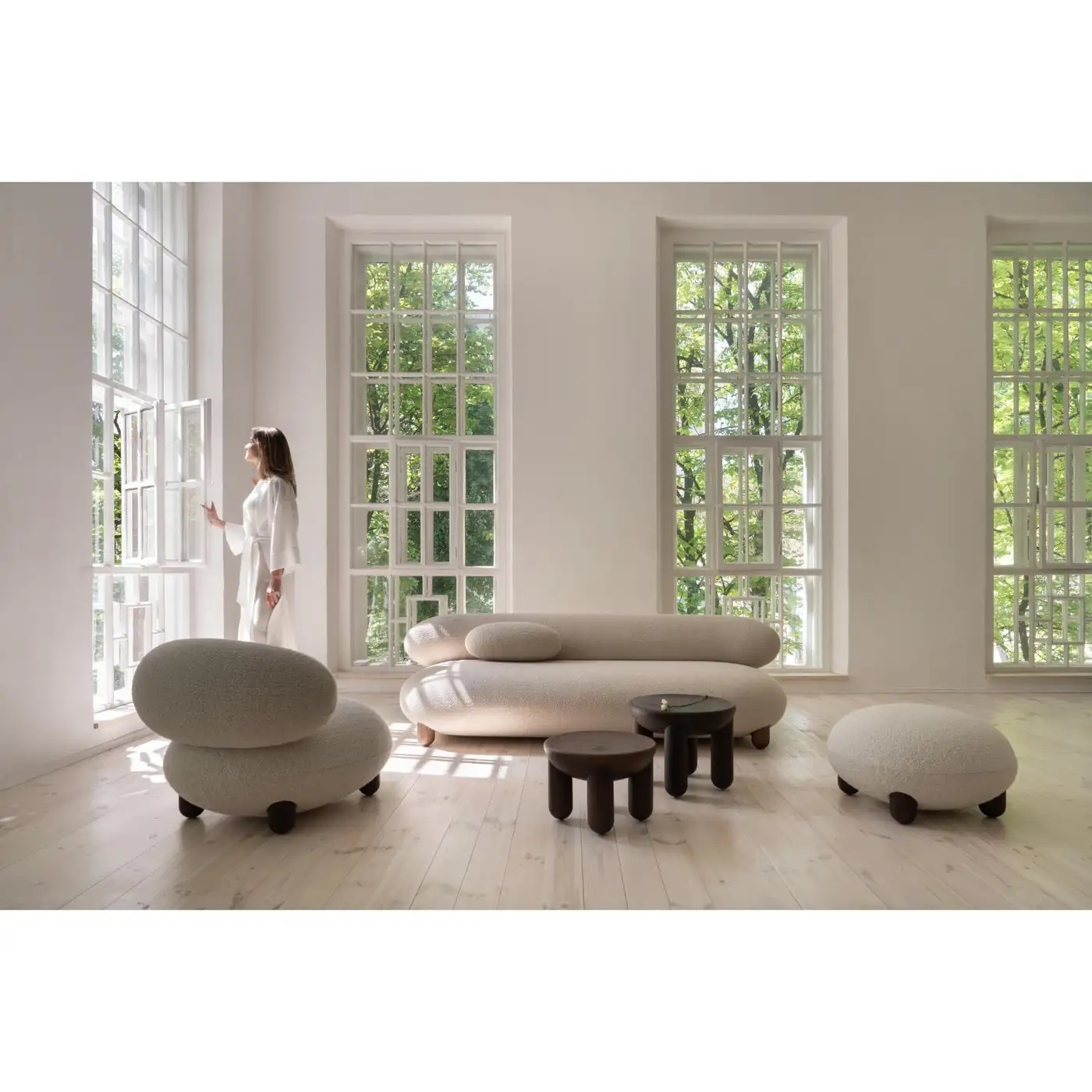 Upholstered Furniture Baloo Boucle Flock Sofa by NOOM 7