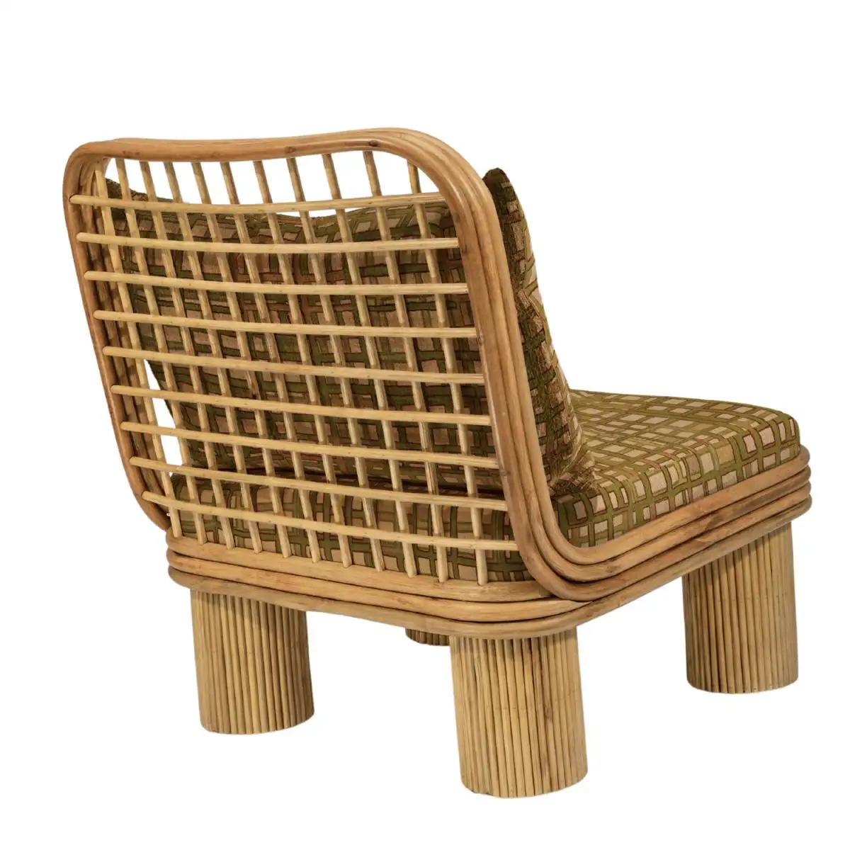 Annka Armchair in Stained Rattan, Plywood and HR Foam by POPUS EDITIONS 10