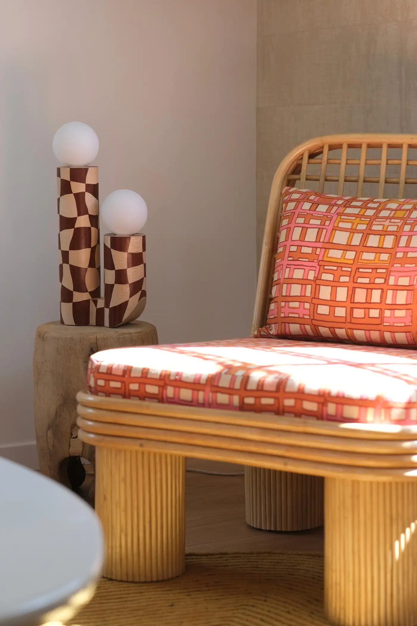 Annka Armchair in Stained Rattan, Plywood and HR Foam by POPUS EDITIONS 12