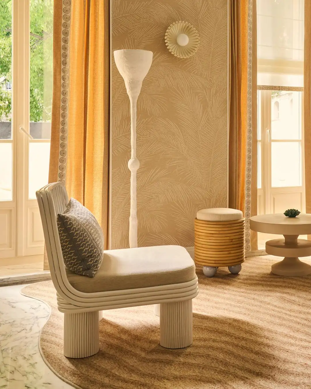 Annka Armchair in Stained Rattan, Plywood and HR Foam by POPUS EDITIONS 13
