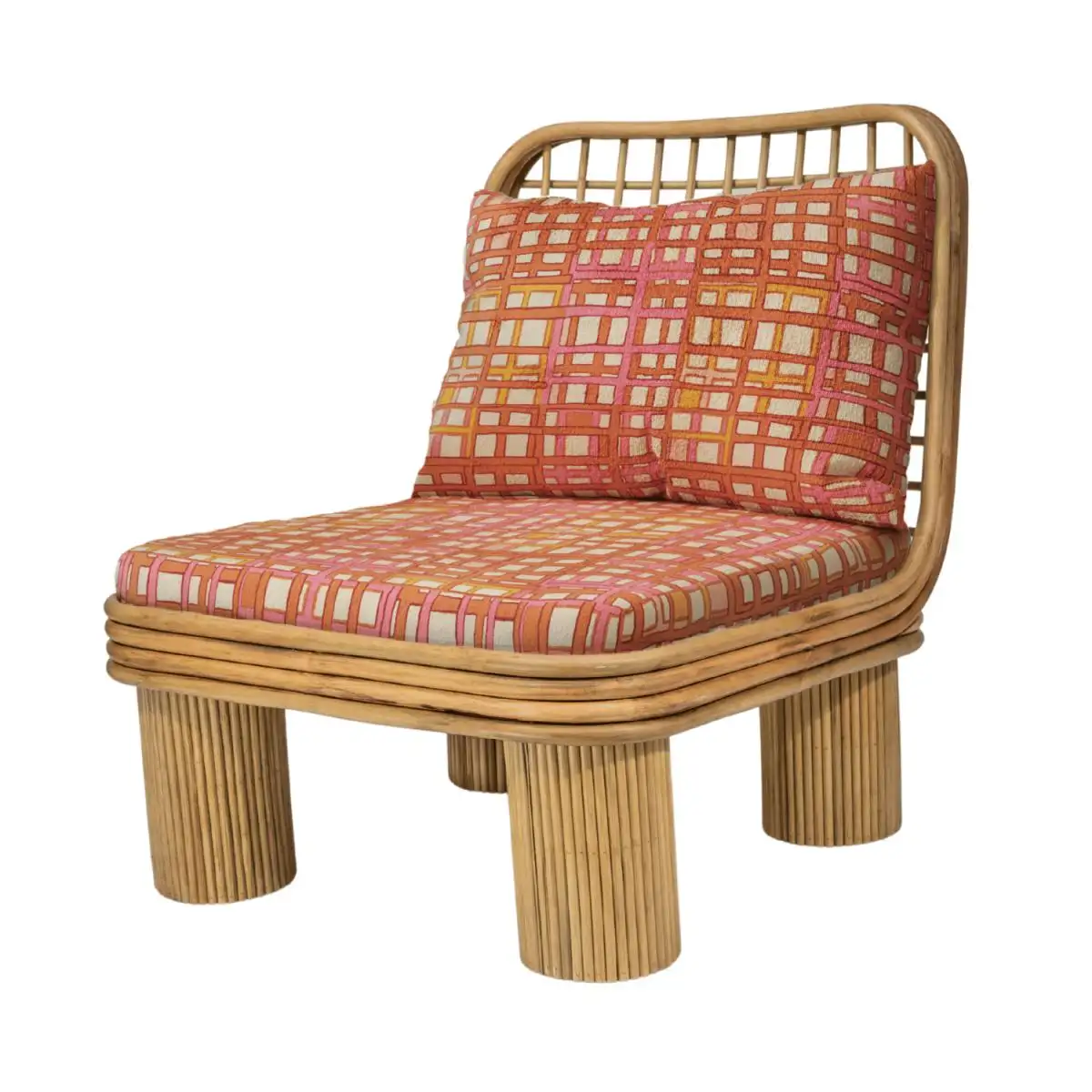 Annka Armchair in Stained Rattan, Plywood and HR Foam by POPUS EDITIONS 5