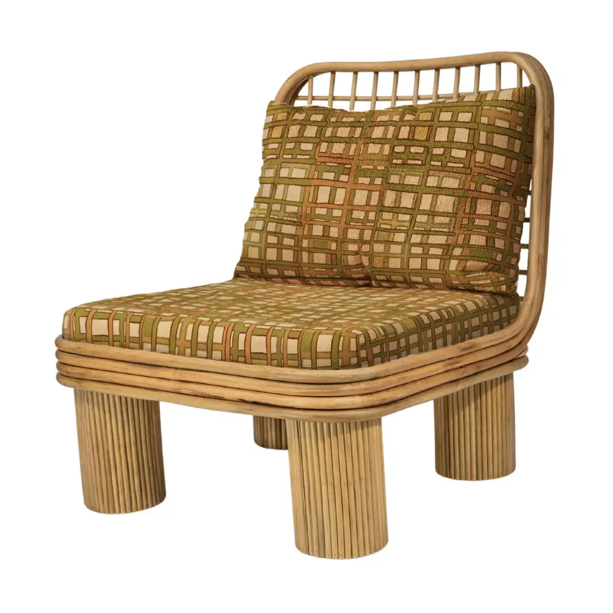 Annka Armchair in Stained Rattan, Plywood and HR Foam by POPUS EDITIONS 8