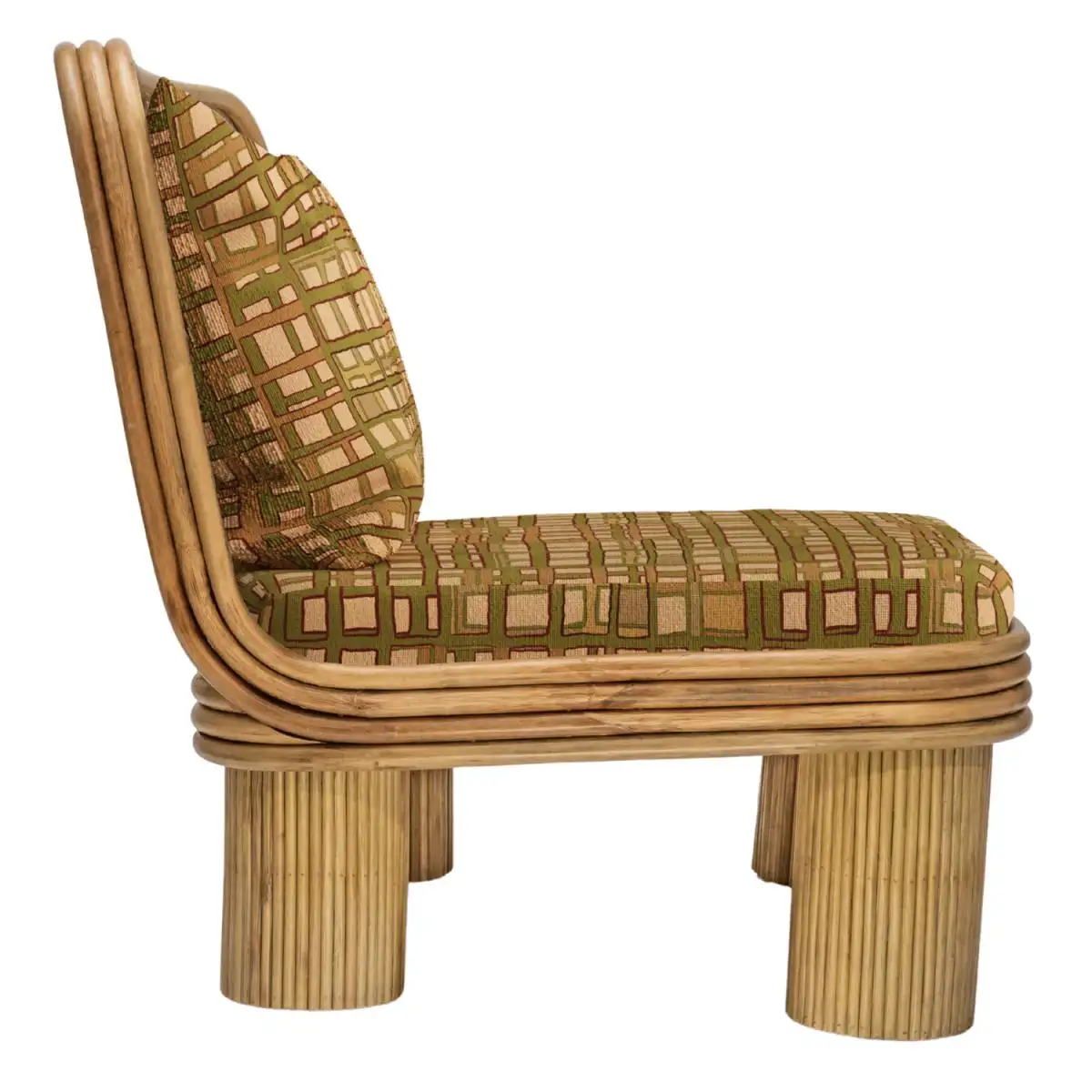 Annka Armchair in Stained Rattan, Plywood and HR Foam by POPUS EDITIONS 9