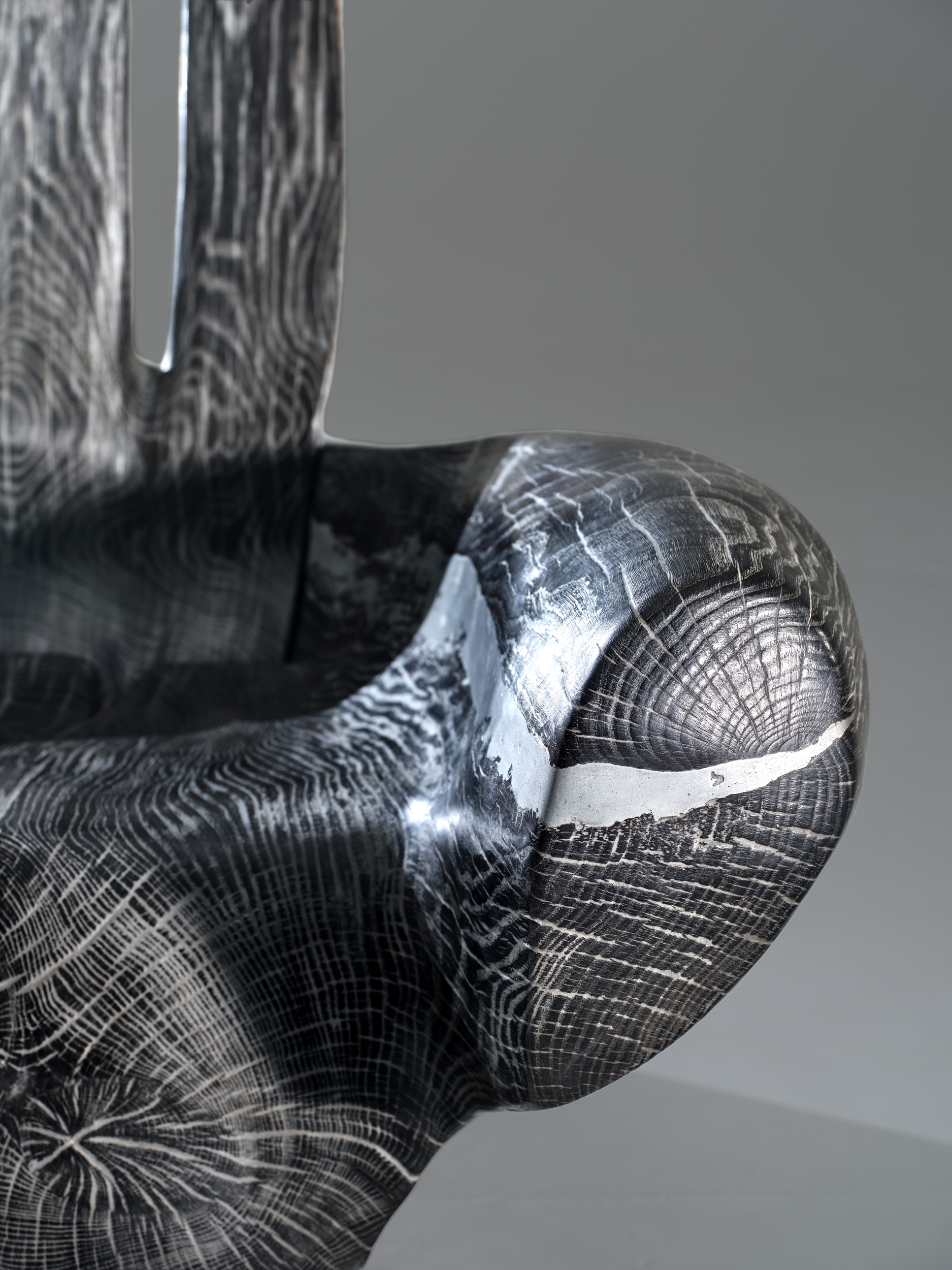 Aviator's Chair in Oak Wood & Aluminium by Alun Heslop 3