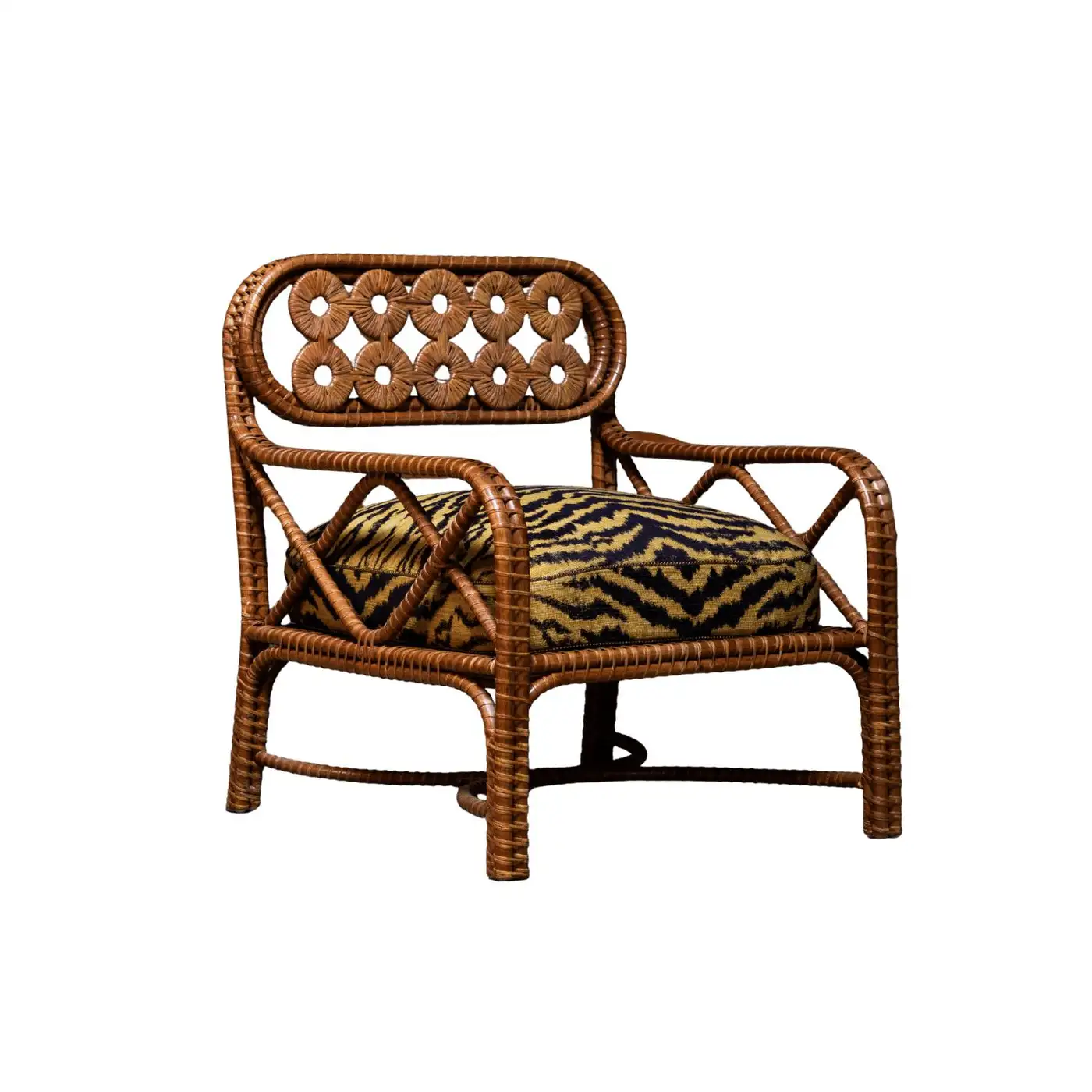 Bridget Armchair in Stained Rattan, Plywood and HR Foam by POPUS EDITIONS 2