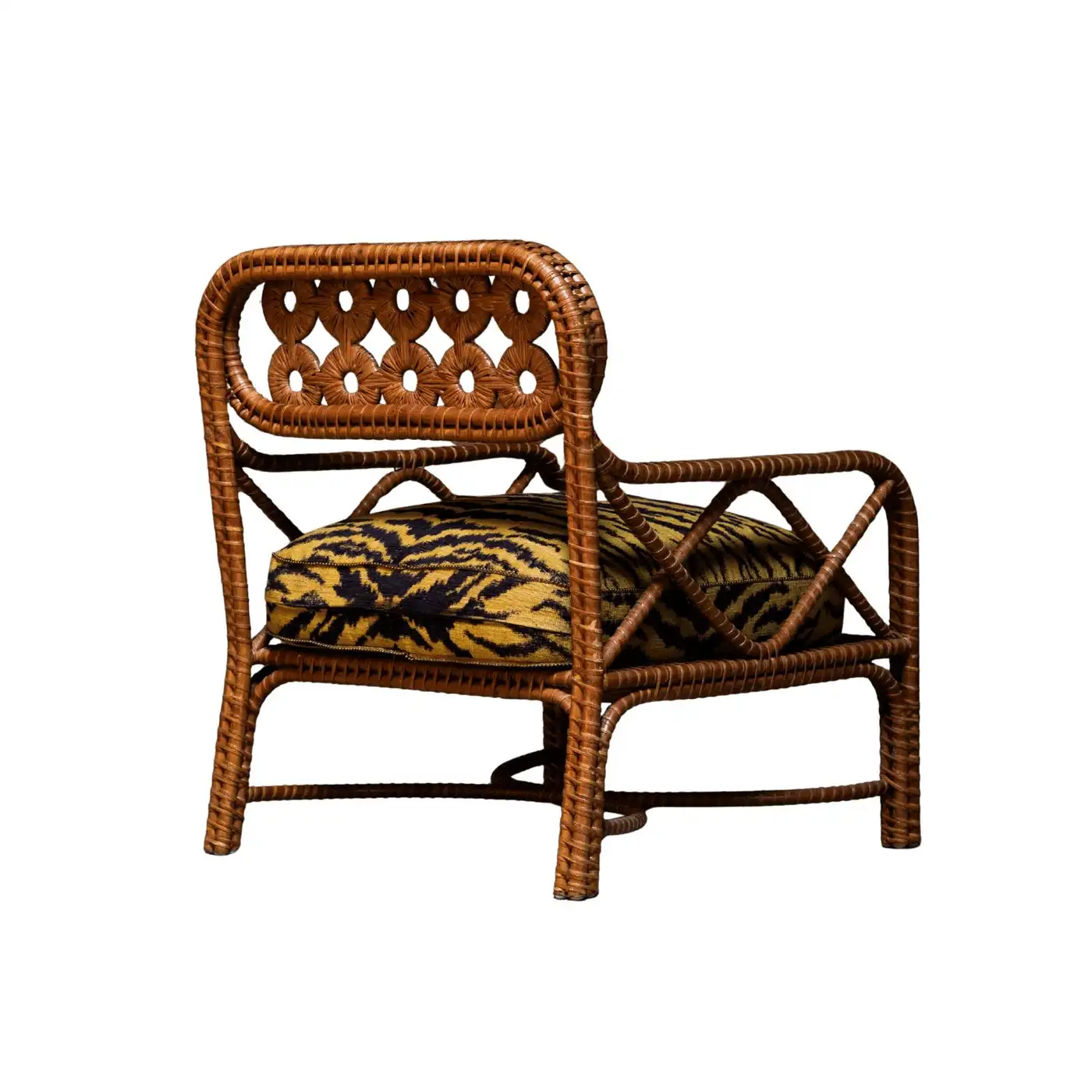Bridget Armchair in Stained Rattan, Plywood and HR Foam by POPUS EDITIONS 4