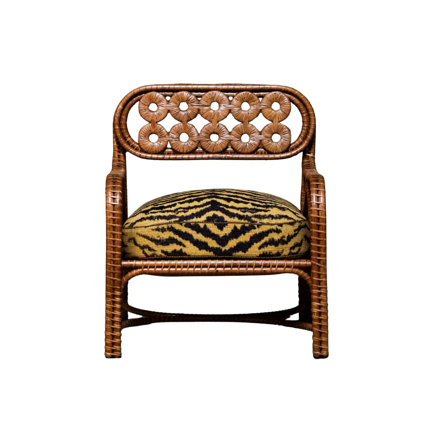 Bridget Armchair in Stained Rattan, Plywood and HR Foam by POPUS EDITIONS 5