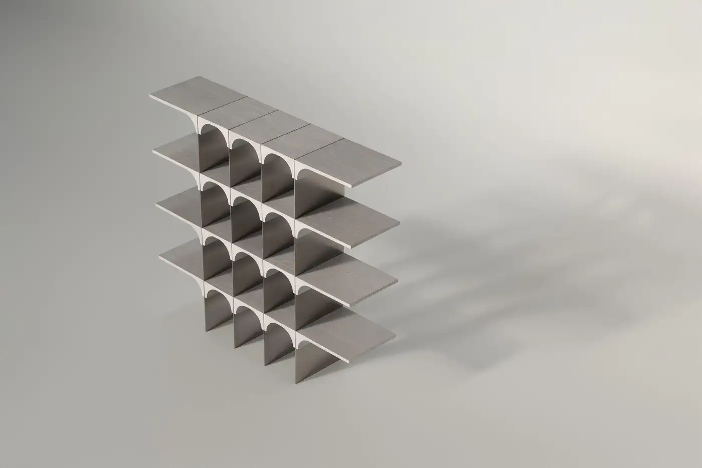 Enclave Shelving Unit, Solid Oak and Stainless Steel by Cezar Moldovan x Arbore 6
