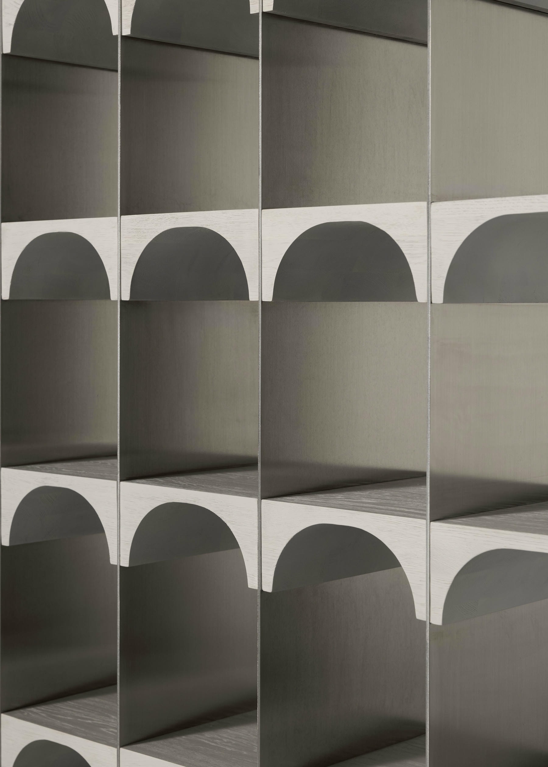 Enclave Shelving Unit Solid Oak and Stainless Steel by Cezar Moldovan x Arbore 8