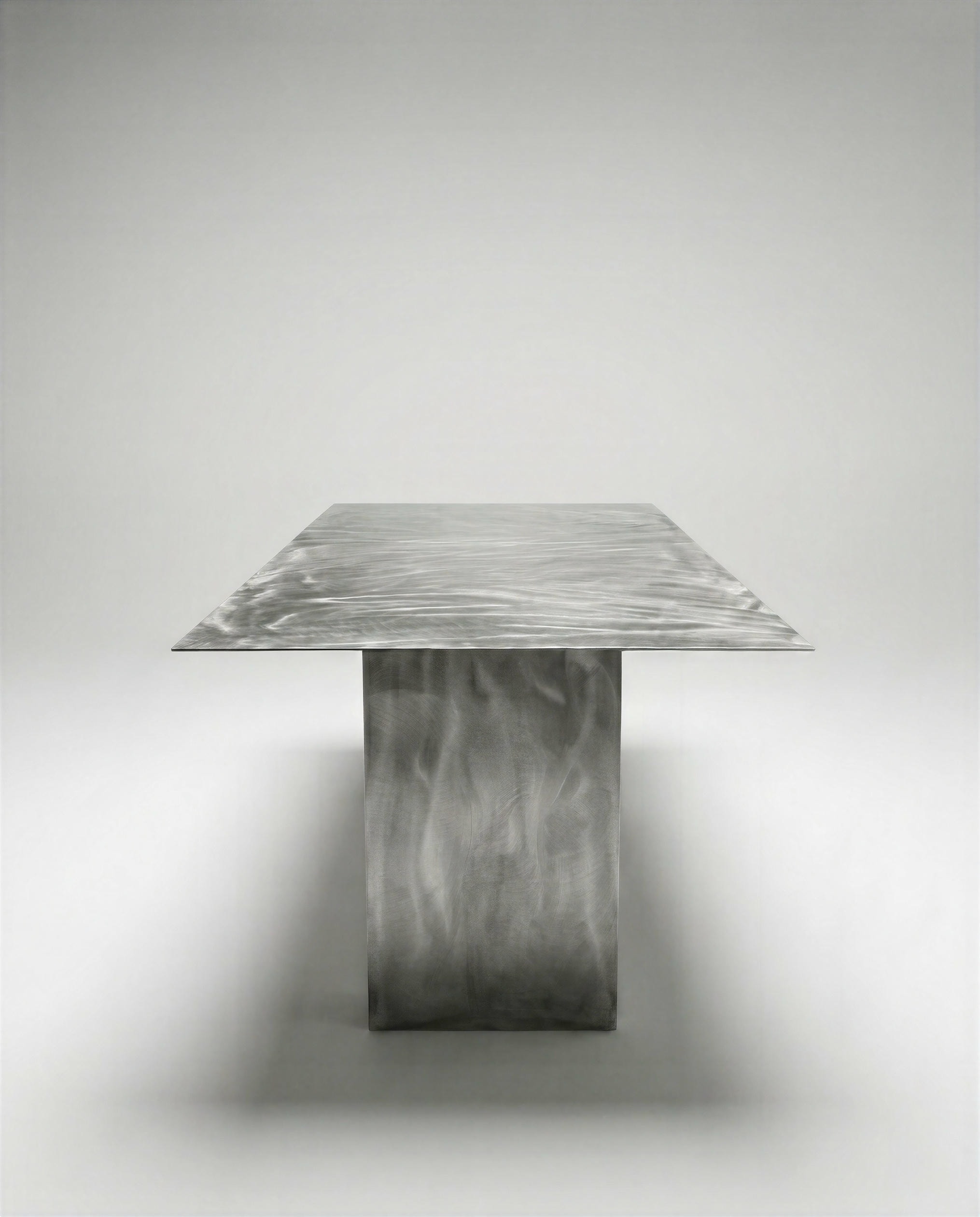 Fold Rectangular Table in Stainless Steel by Metalmorphosis Studio 2