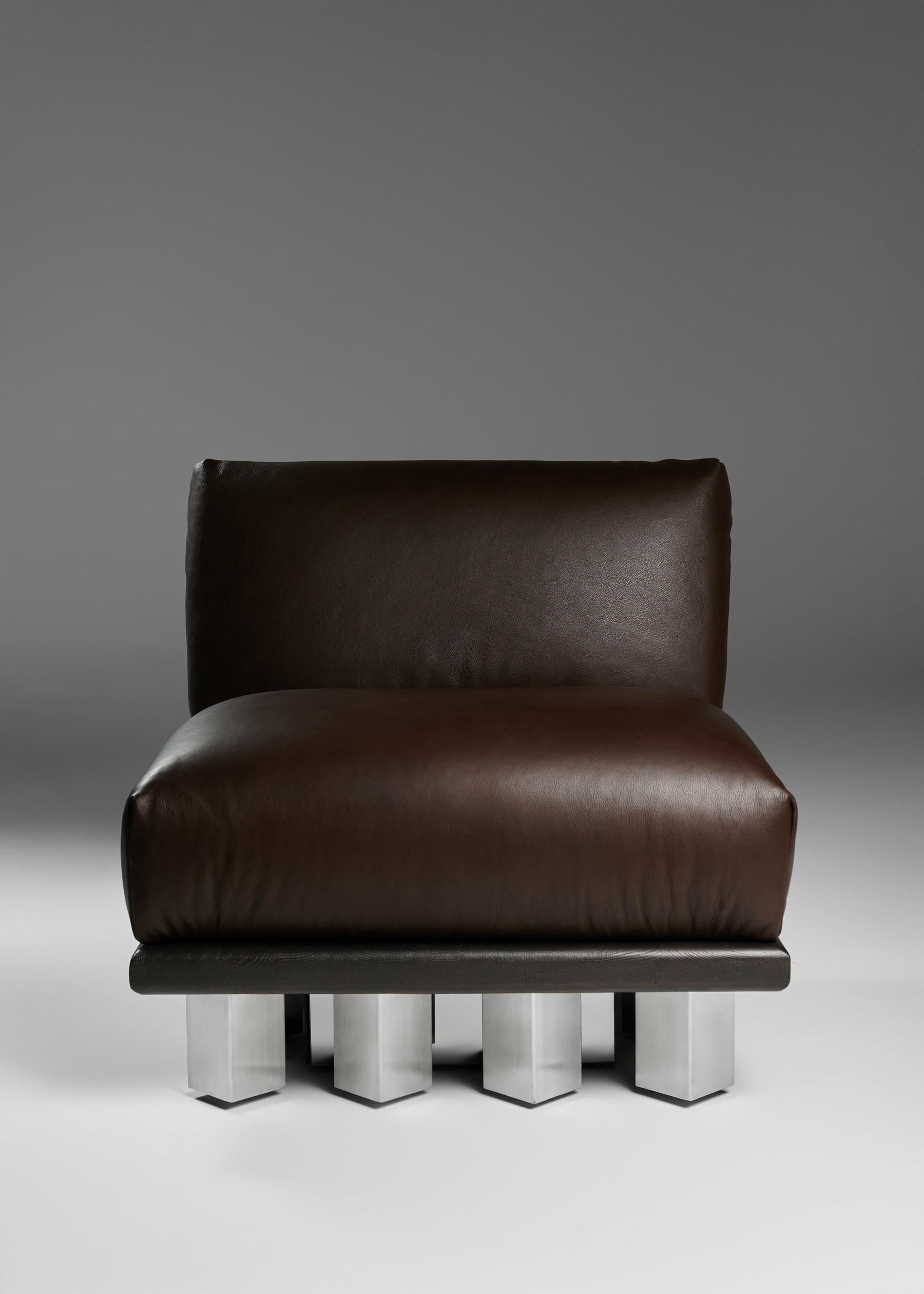 Kafka Lounge Chair Solid Oak and Leather by Cezar Moldovan x Arbore 2