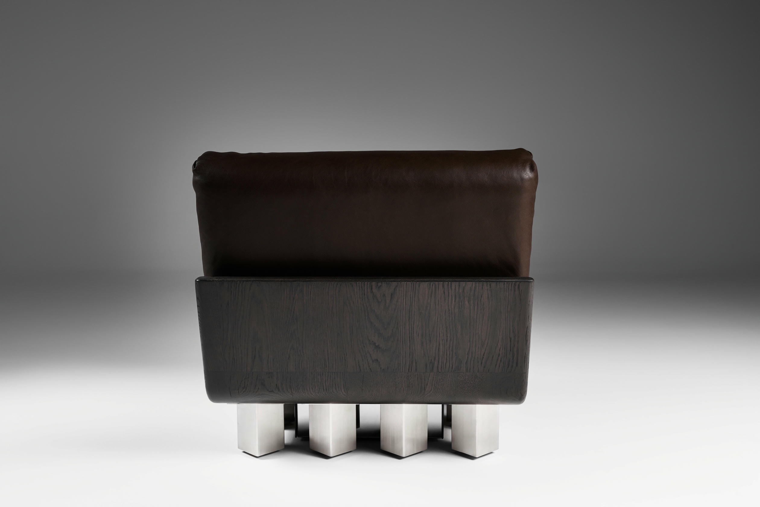 Kafka Lounge Chair Solid Oak and Leather by Cezar Moldovan x Arbore 7