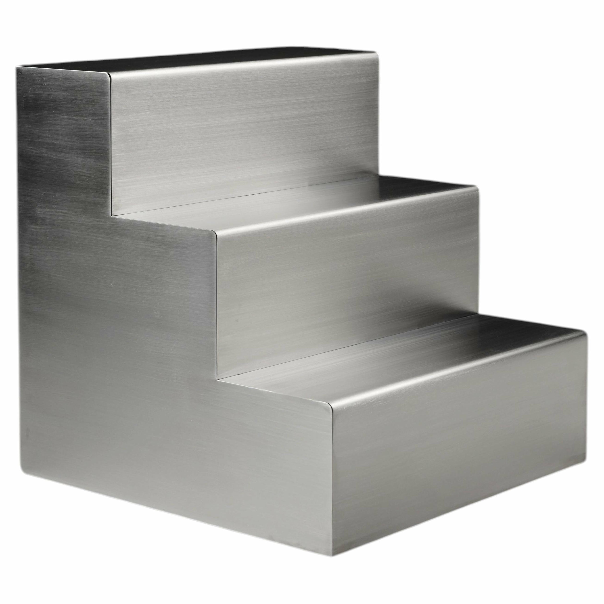 Monolit Side Table Stainless Steel by Cezar Moldovan x Arbore 1