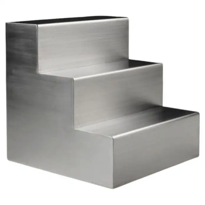 Monolit Side Table, Stainless Steel by Cezar Moldovan x Arbore 1