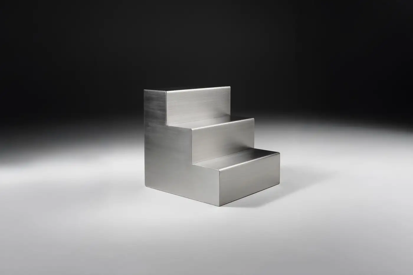 Monolit Side Table, Stainless Steel by Cezar Moldovan x Arbore 2