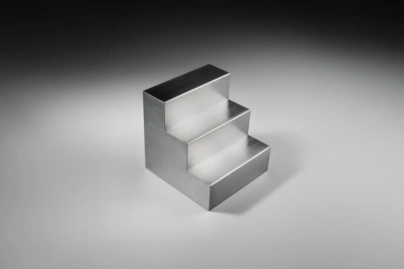 Monolit Side Table, Stainless Steel by Cezar Moldovan x Arbore 3