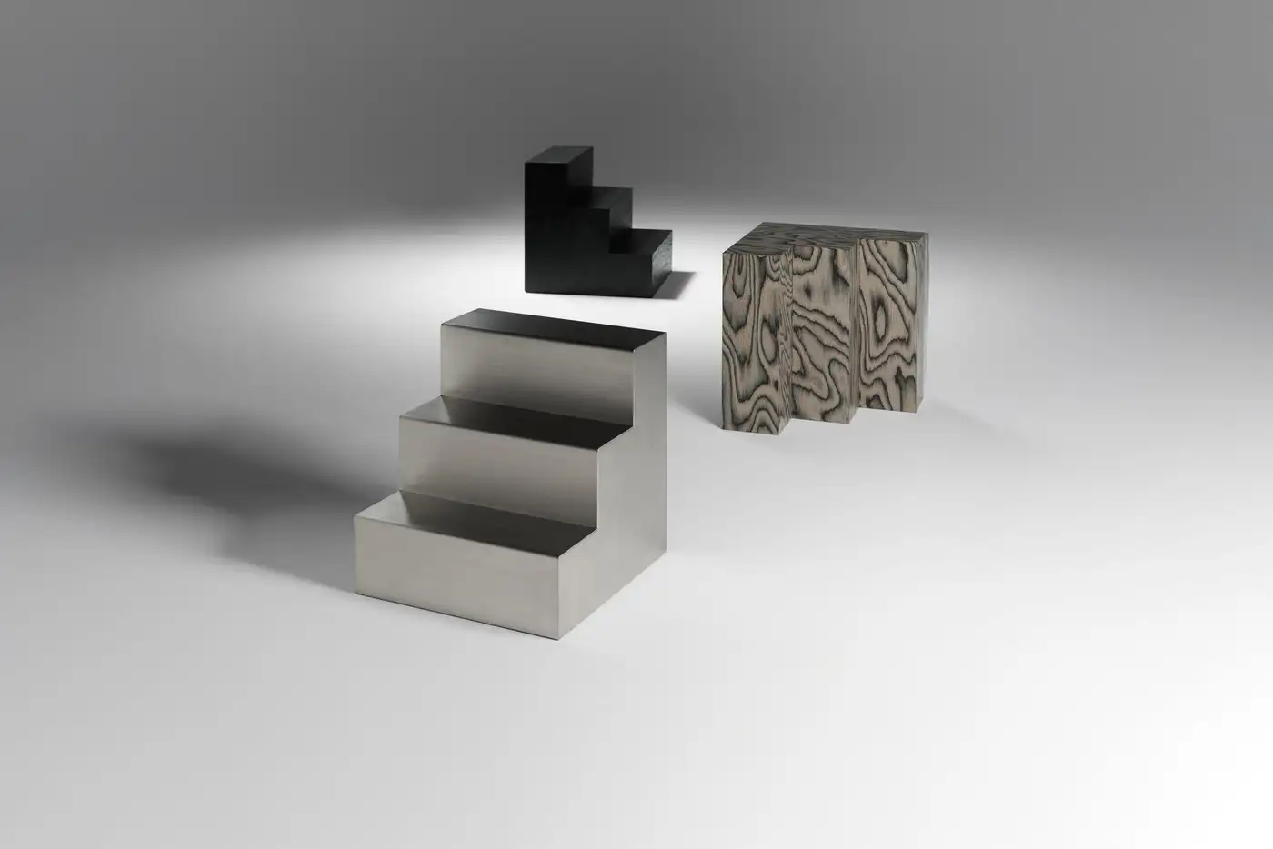 Monolit Side Table, Stainless Steel by Cezar Moldovan x Arbore 6