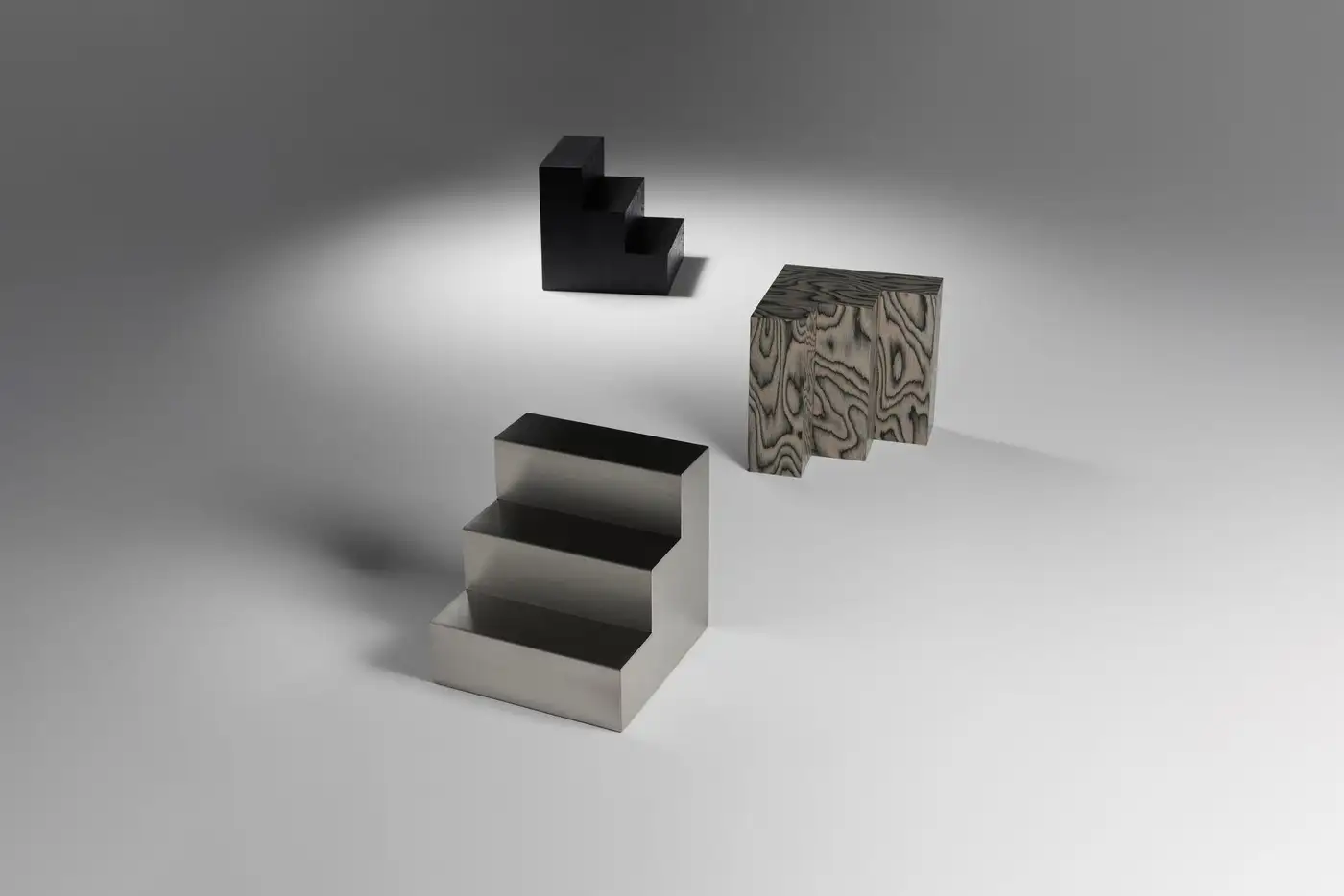 Monolit Side Table, Stainless Steel by Cezar Moldovan x Arbore 7