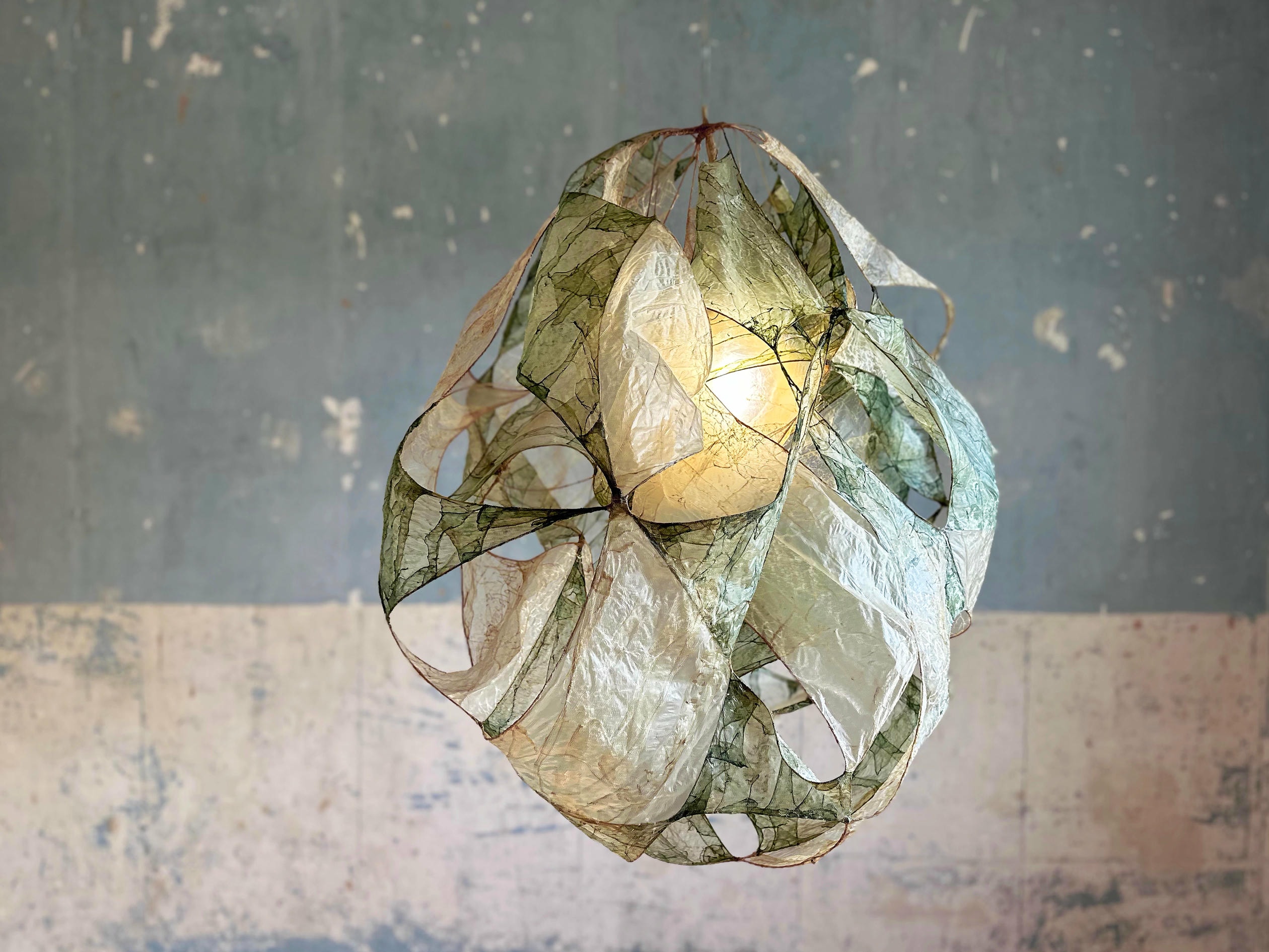 Multi Leonard Pendant Lamp in Bio Material with Natural Dyes by Thibault Philip 5