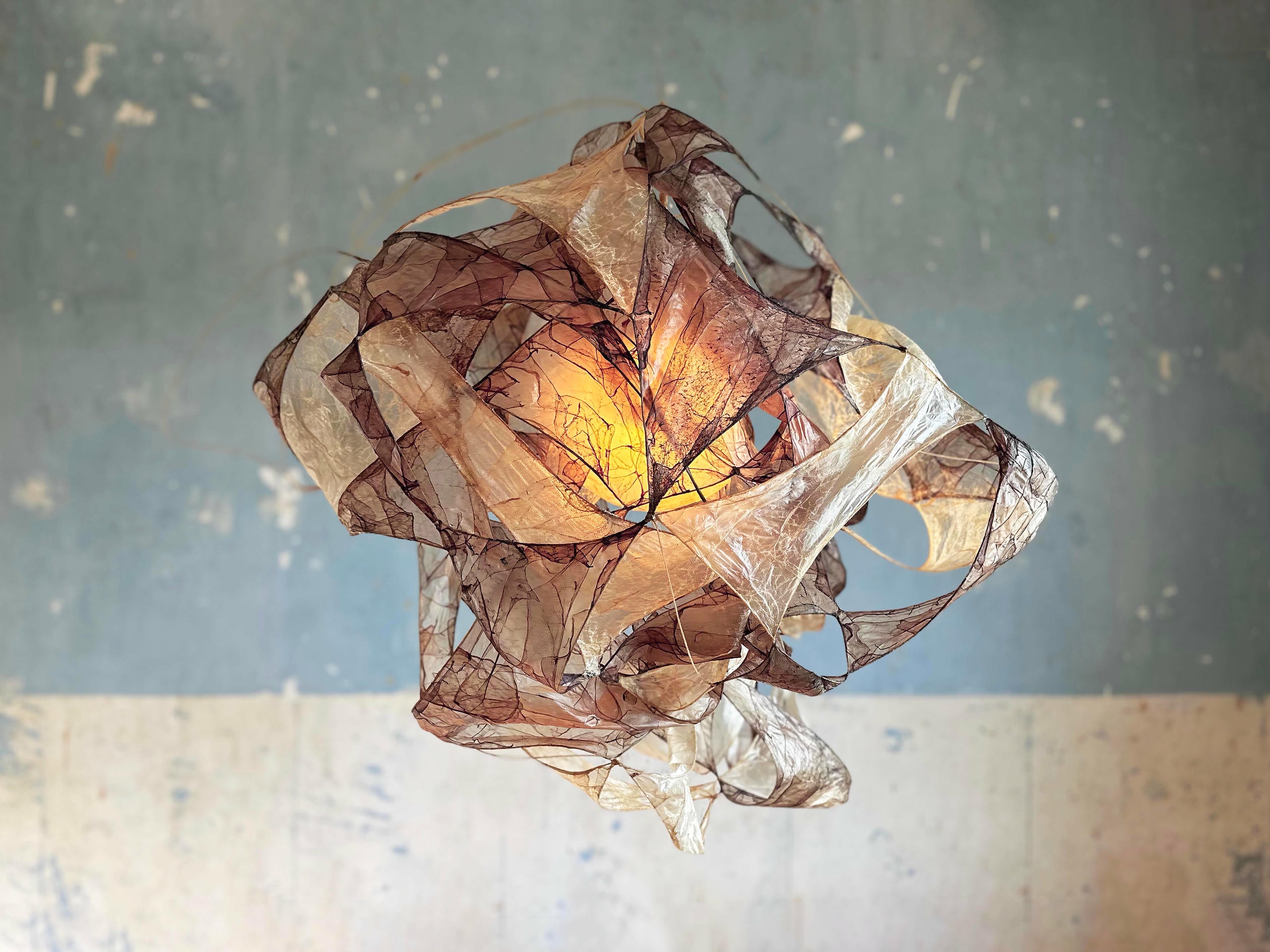 Multi Purple Pendant Lamp in Bio Material with Natural Dyes by Thibault Philip 6