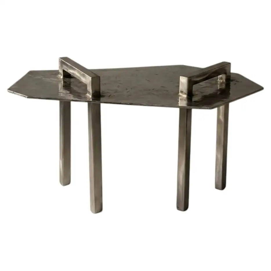 Ondulae Coffee Table in Stainless Steel by Metalmorphosis Studio 1