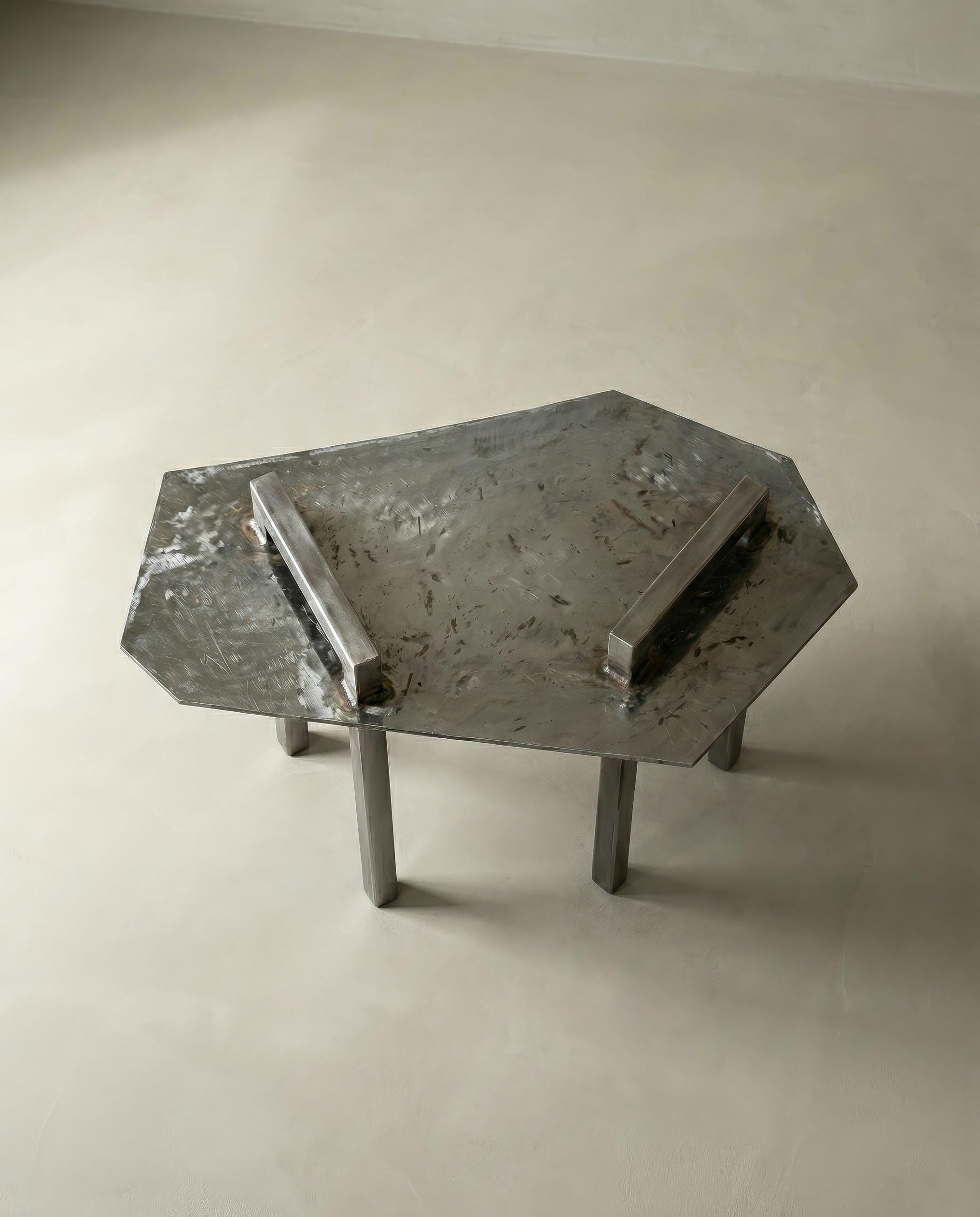 Ondulae Coffee Table in Stainless Steel by Metalmorphosis Studio 6