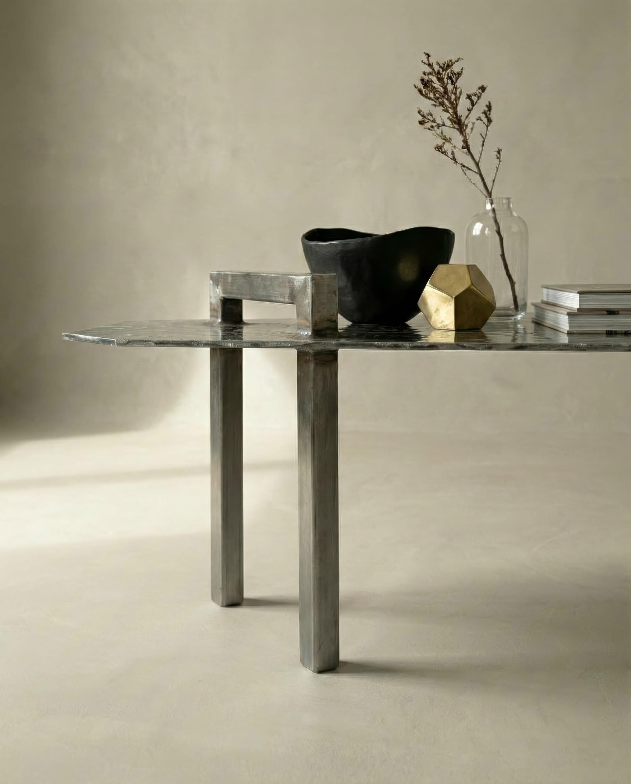 Ondulae Coffee Table in Stainless Steel by Metalmorphosis Studio 7