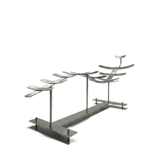 Ossario Chaise Longue in Mild Steel & Acrylic Coat by Metalmorphosis Studio 1