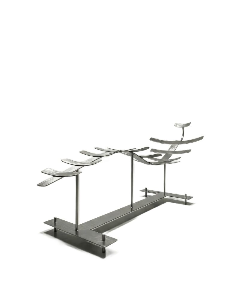 Ossario Chaise Longue in Mild Steel & Acrylic Coat by Metalmorphosis Studio 1