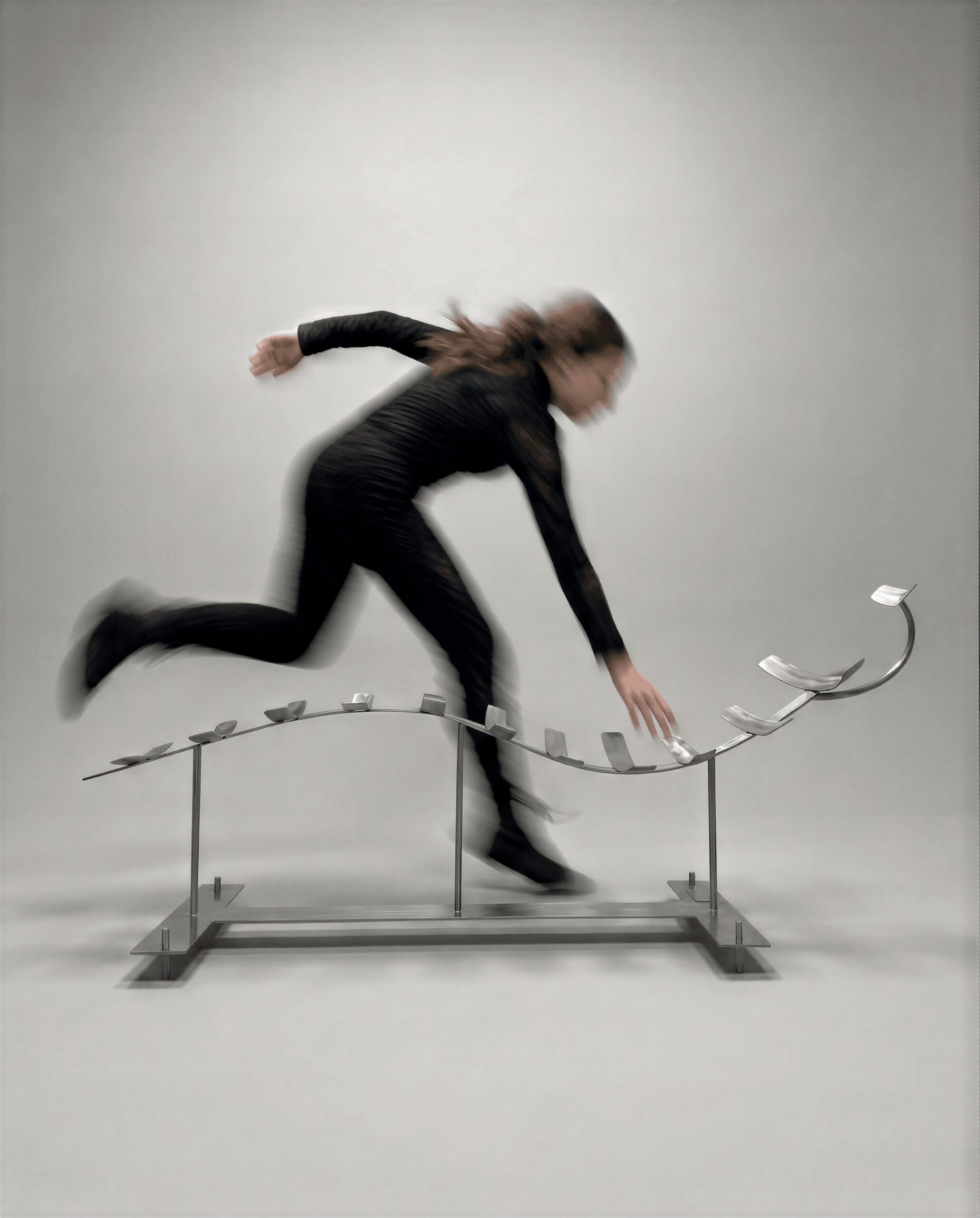 Ossario Chaise Longue in Mild Steel & Acrylic Coat by Metalmorphosis Studio 11