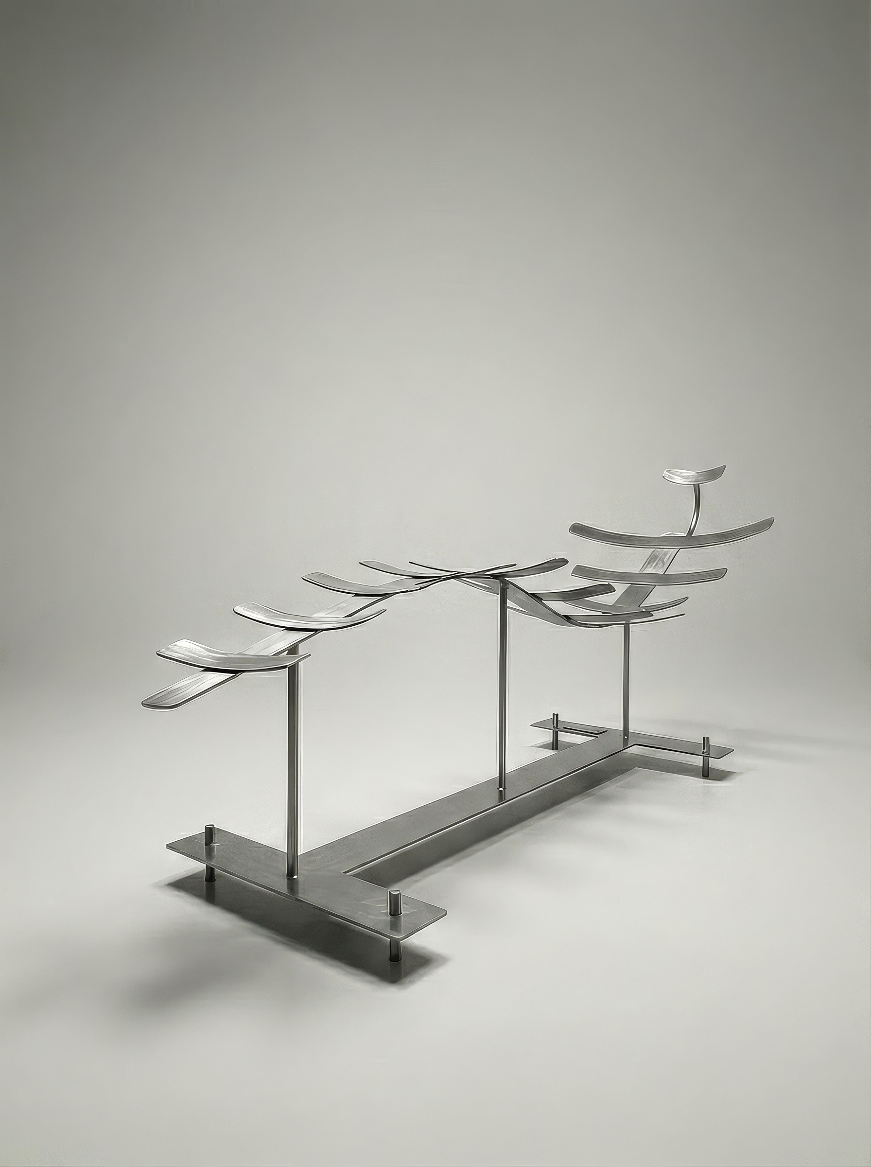Ossario Chaise Longue in Mild Steel & Acrylic Coat by Metalmorphosis Studio 2