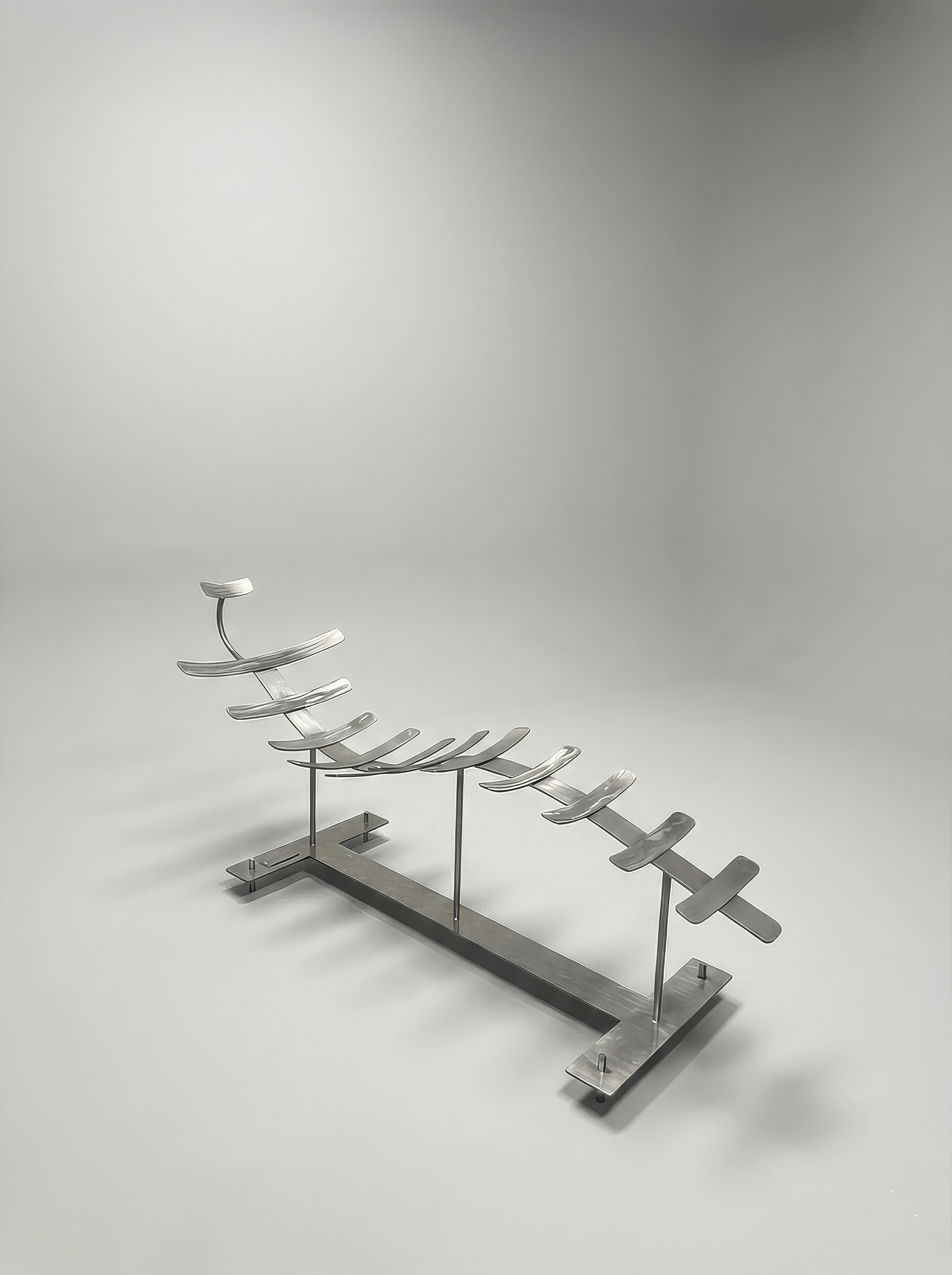 Ossario Chaise Longue in Mild Steel & Acrylic Coat by Metalmorphosis Studio 3