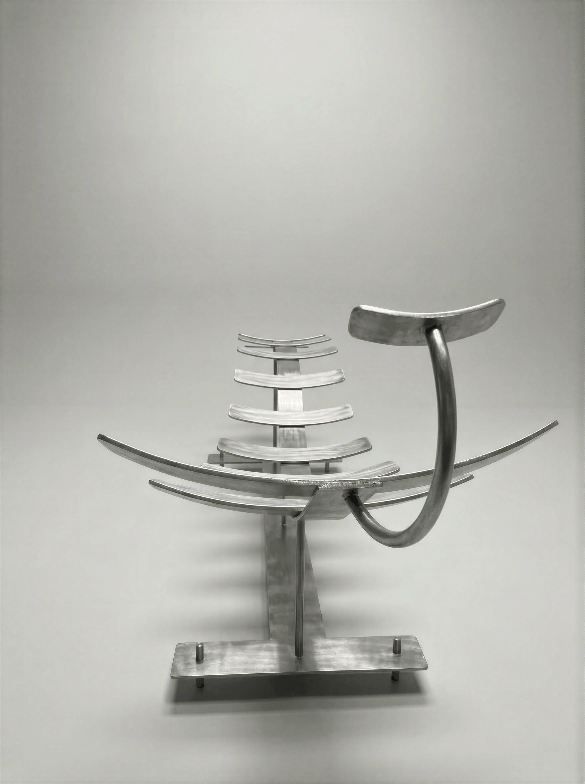Ossario Chaise Longue in Mild Steel Acrylic Coat by Metalmorphosis Studio 4