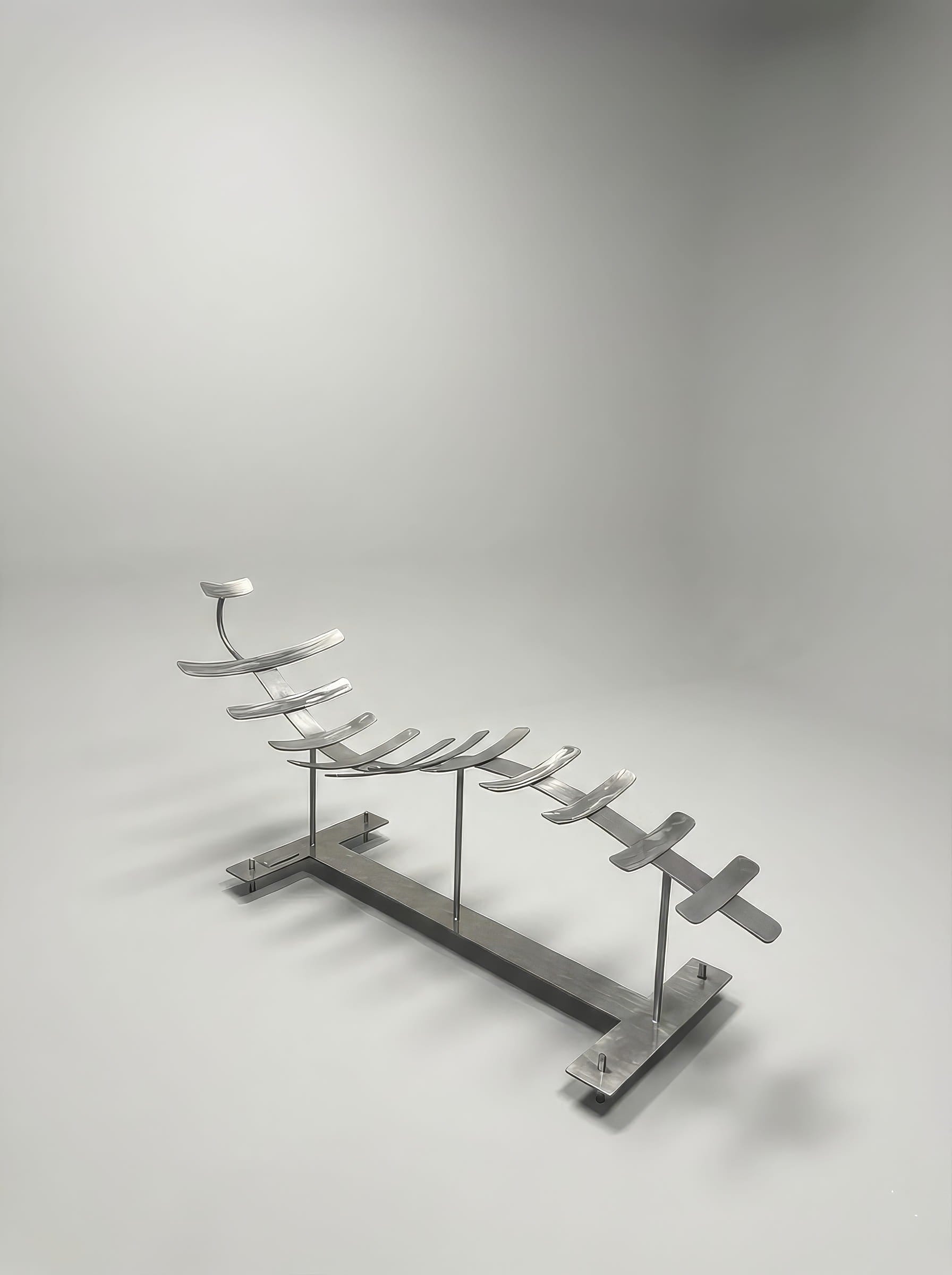 Ossario Chaise Longue in Mild Steel Acrylic Coat by Metalmorphosis Studio 5
