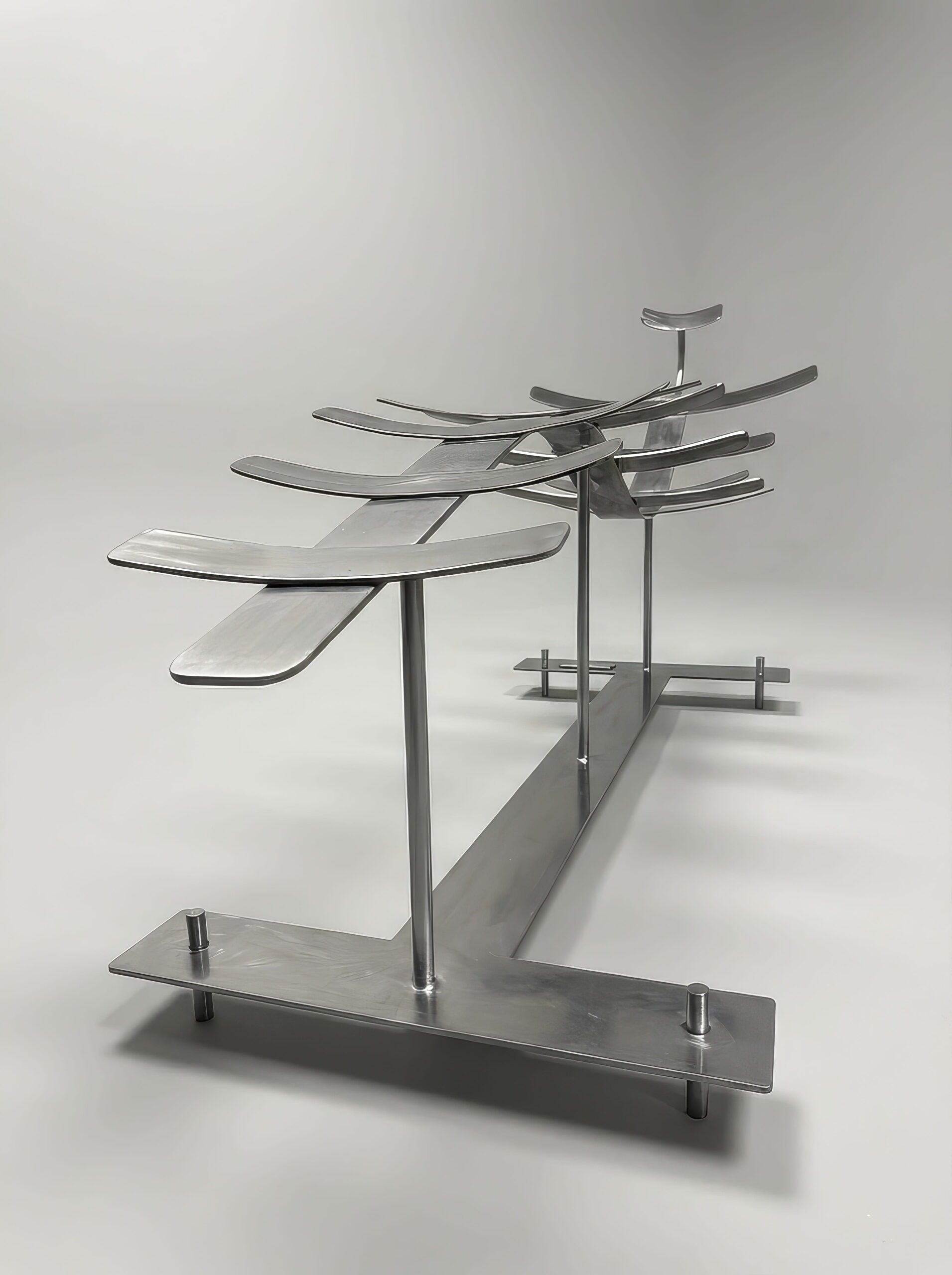 Ossario Chaise Longue in Mild Steel & Acrylic Coat by Metalmorphosis Studio 5