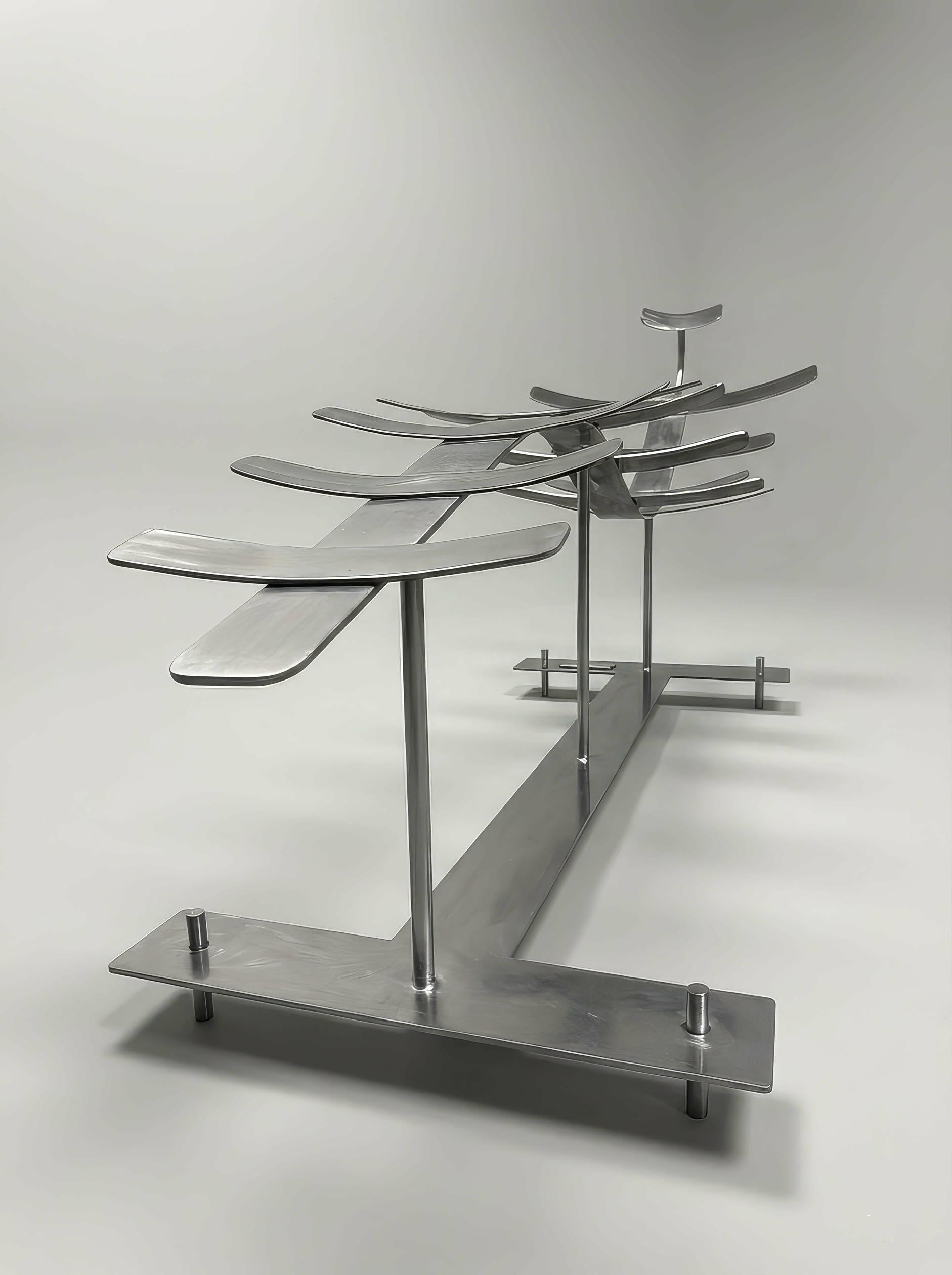 Ossario Chaise Longue in Mild Steel Acrylic Coat by Metalmorphosis Studio 7