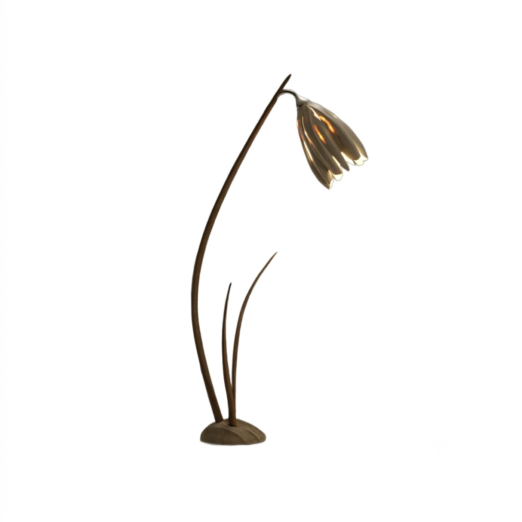 Sarensia Flora Floor Lamp in Hornbeam & Oak Wood by Alun Heslop 1