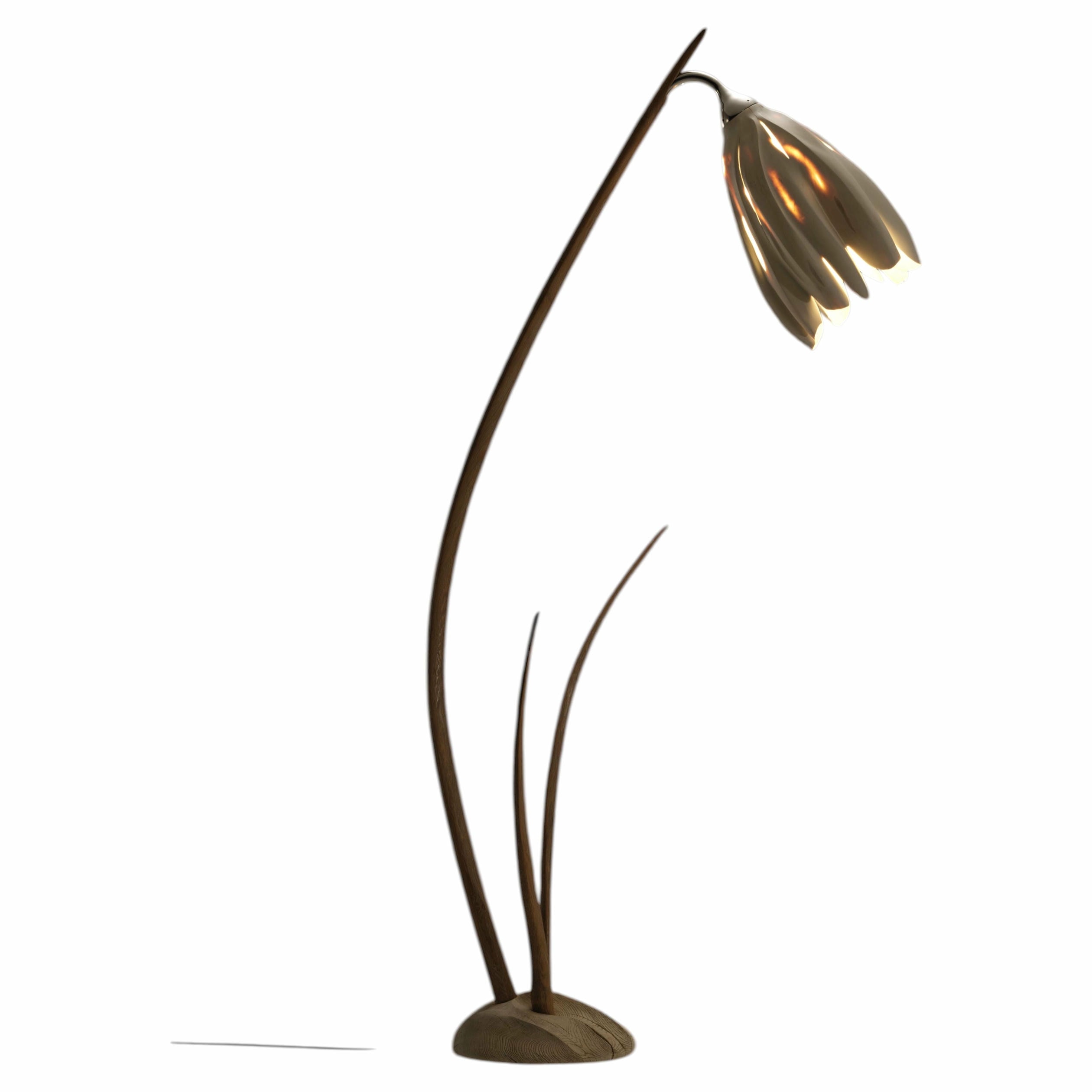 Sarensia Flora Floor Lamp in Hornbeam Oak Wood by Alun Heslop 1
