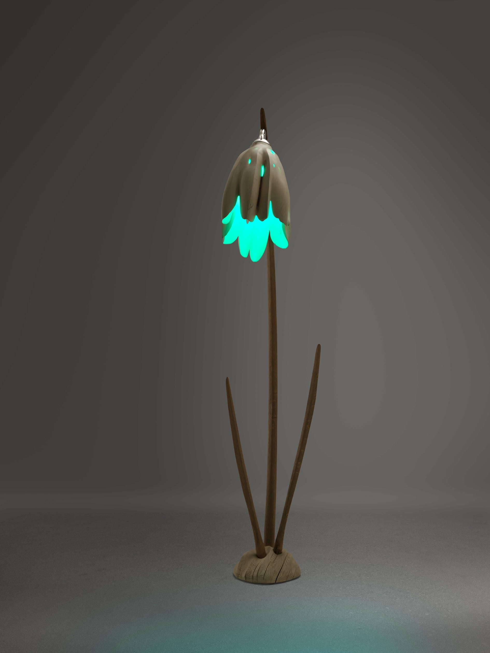 Sarensia Flora Floor Lamp in Hornbeam Oak Wood by Alun Heslop 2