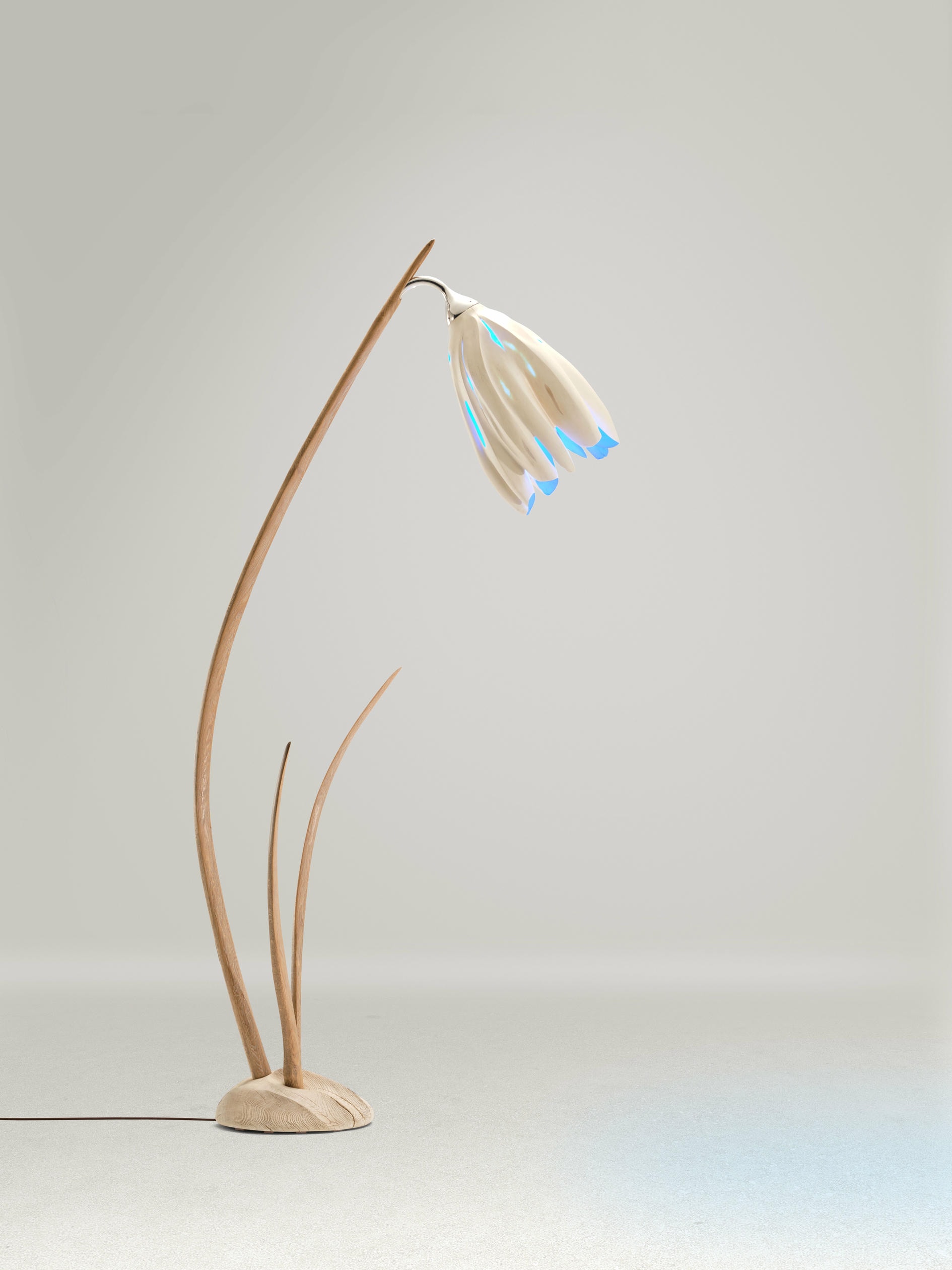 Sarensia Flora Floor Lamp in Hornbeam Oak Wood by Alun Heslop 9