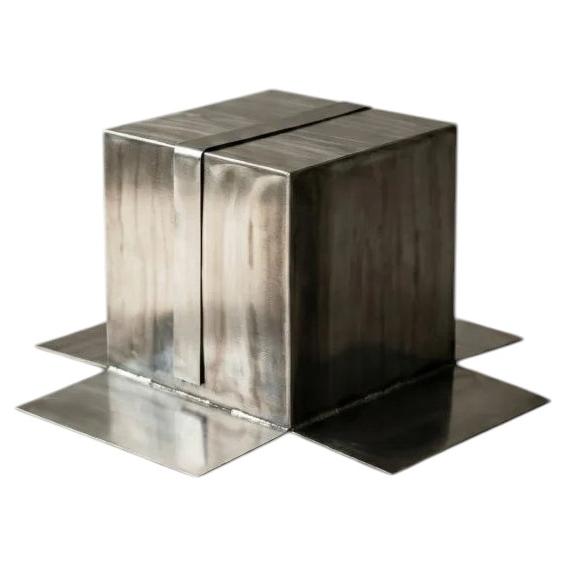 Shipping Box Coffee Table in Stainless Steel by Metalmorphosis Studio 1