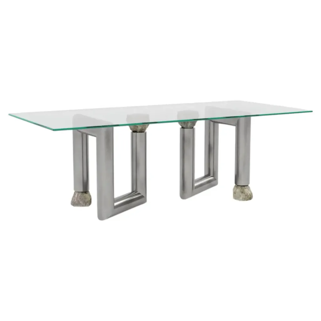 Stainless Steel Dining Table by Batten and Kamp 1