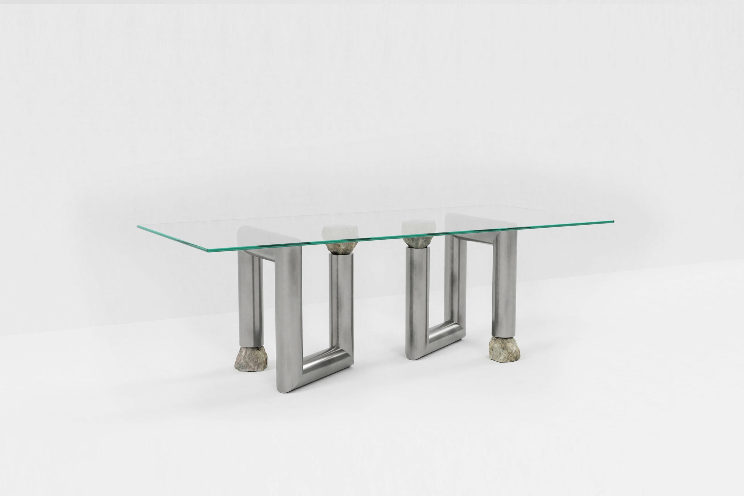 Stainless Steel Dining Table by Batten and Kamp 2