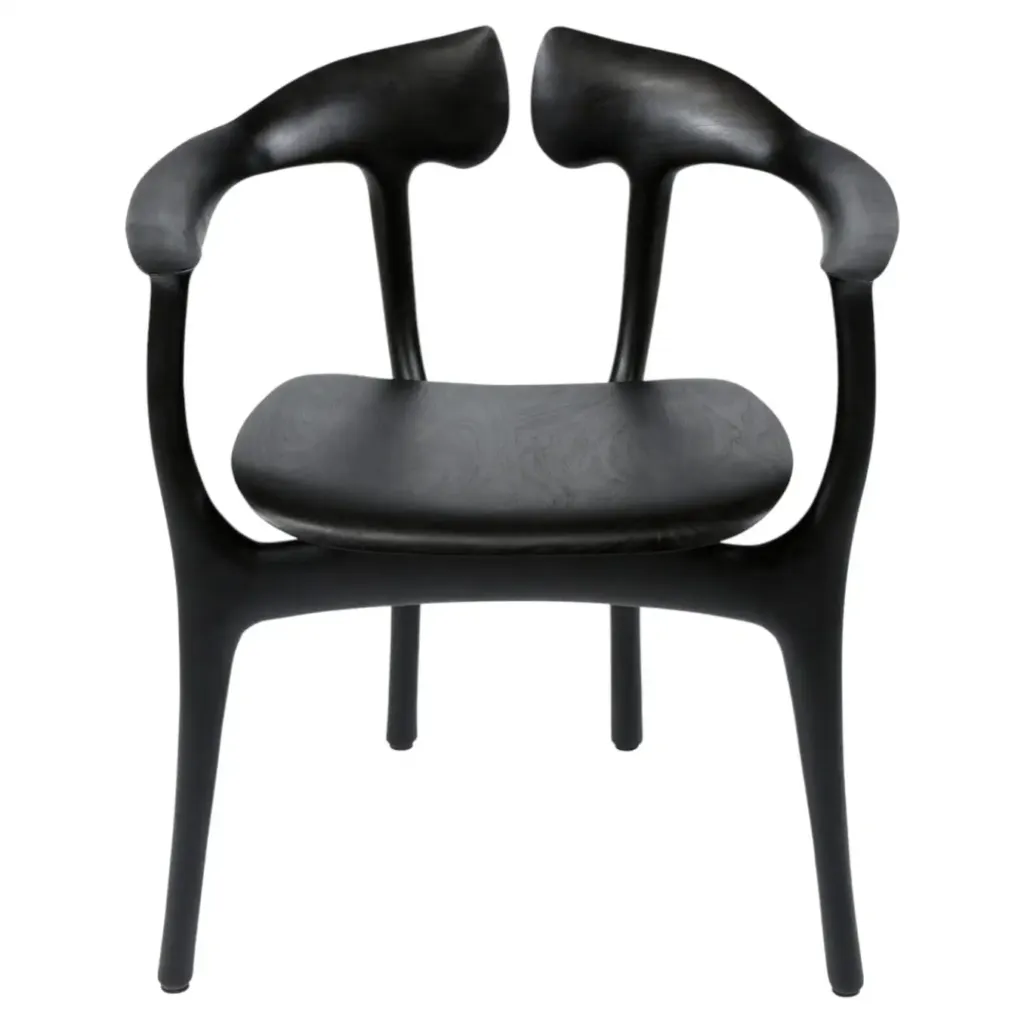 Swallowtail Chair in Ebonized Wood Frame & Seat by Brian Fireman Design 1