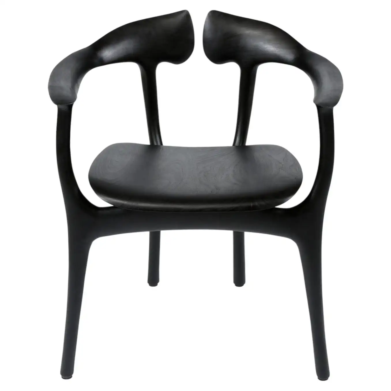 Swallowtail Chair in Ebonized Wood Frame & Seat by Brian Fireman Design 1