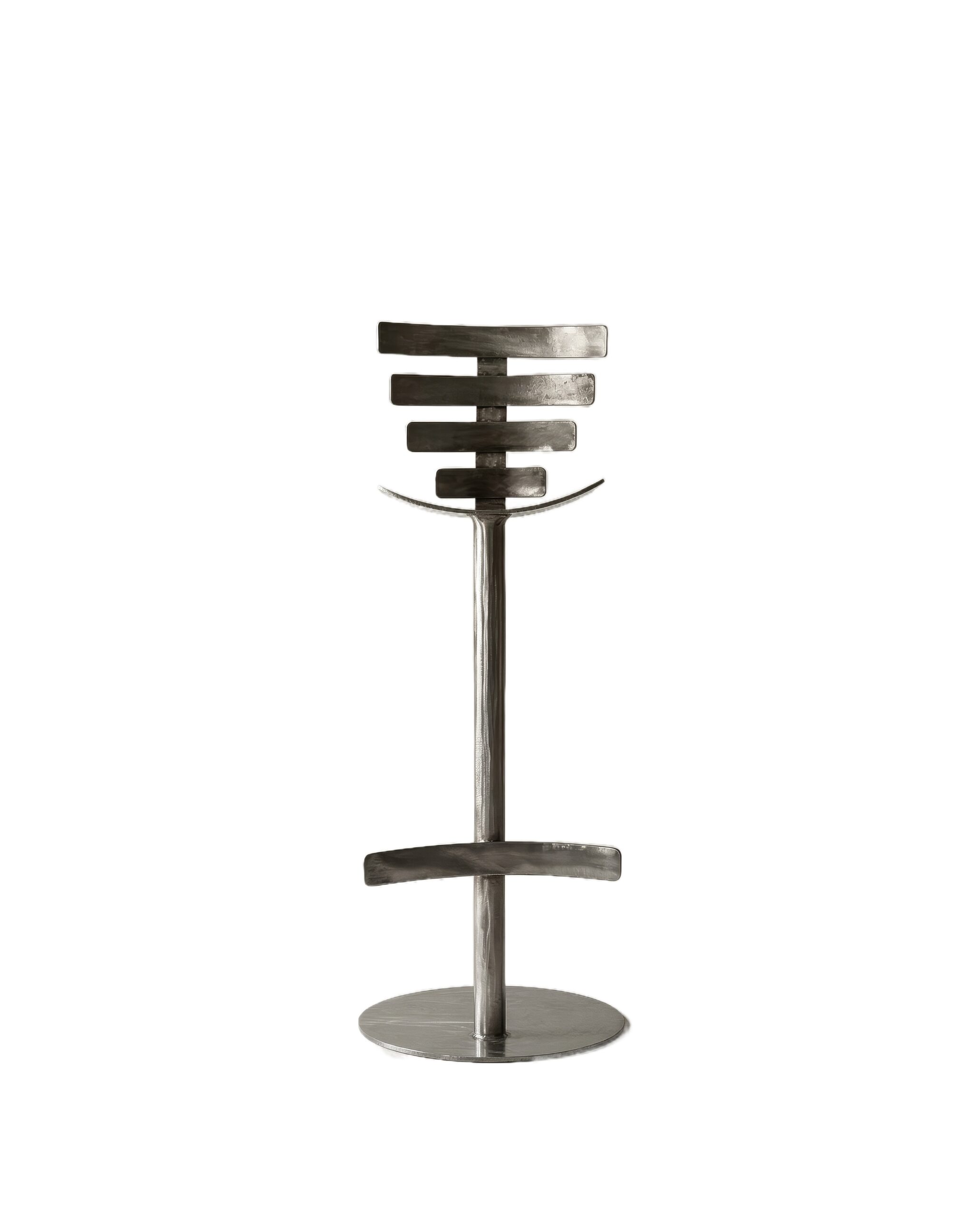 Vertebrae High Bar Stool in Mild Steel by Metalmorphosis Studio 1