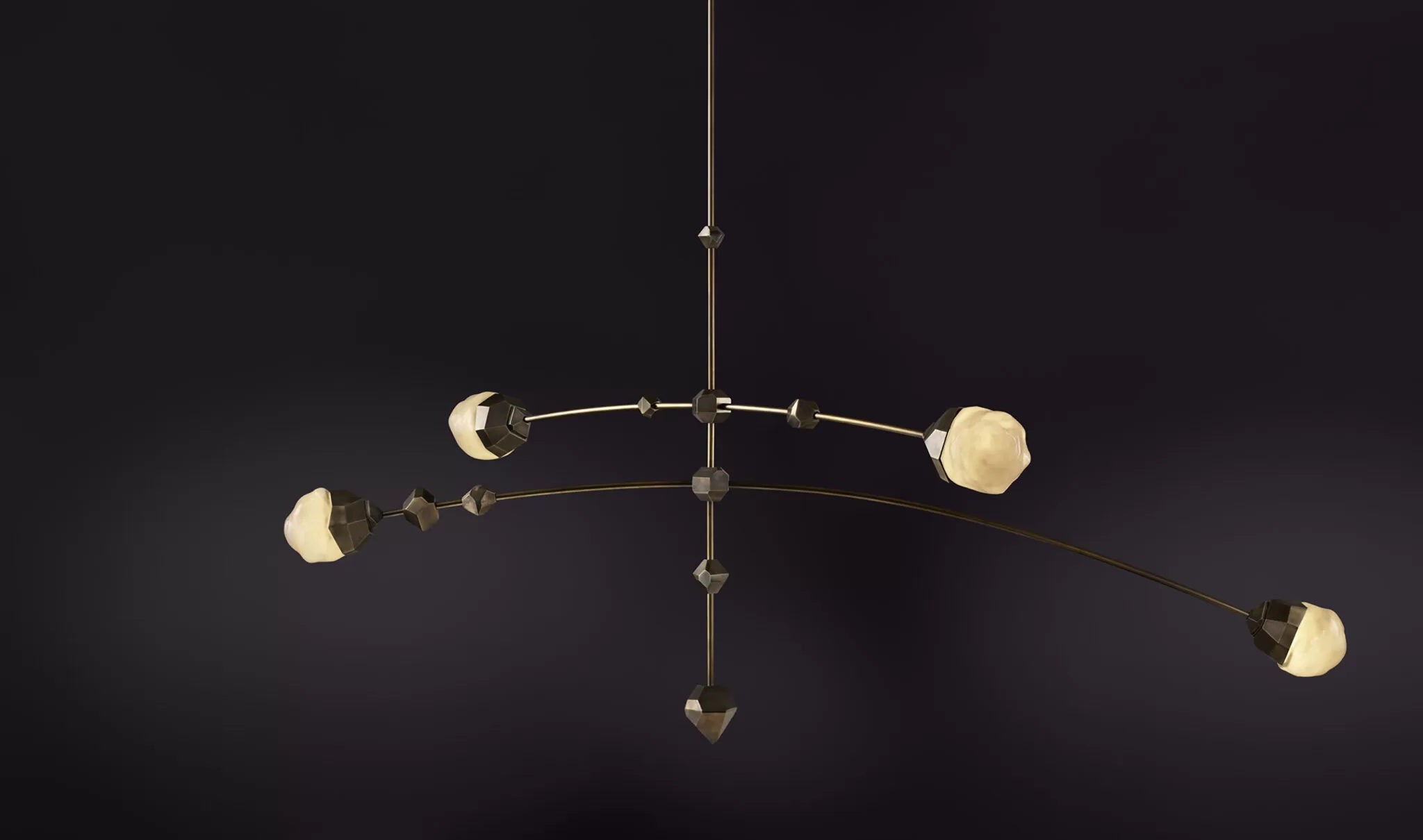 Decorative Southern Cross Brass Glass Pendant Light CRUX by Christopher Boots 13