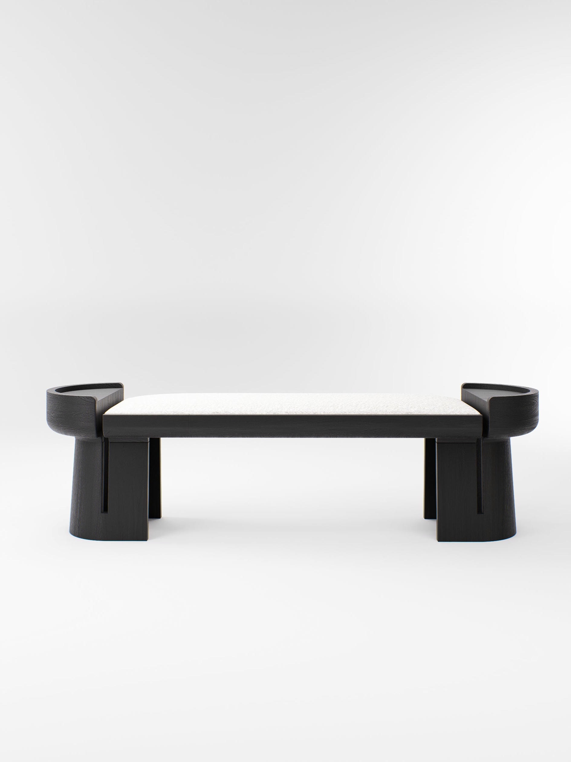 Lecorce Symmetrical Bench in Solid Teak Wood by Pendhapa 2