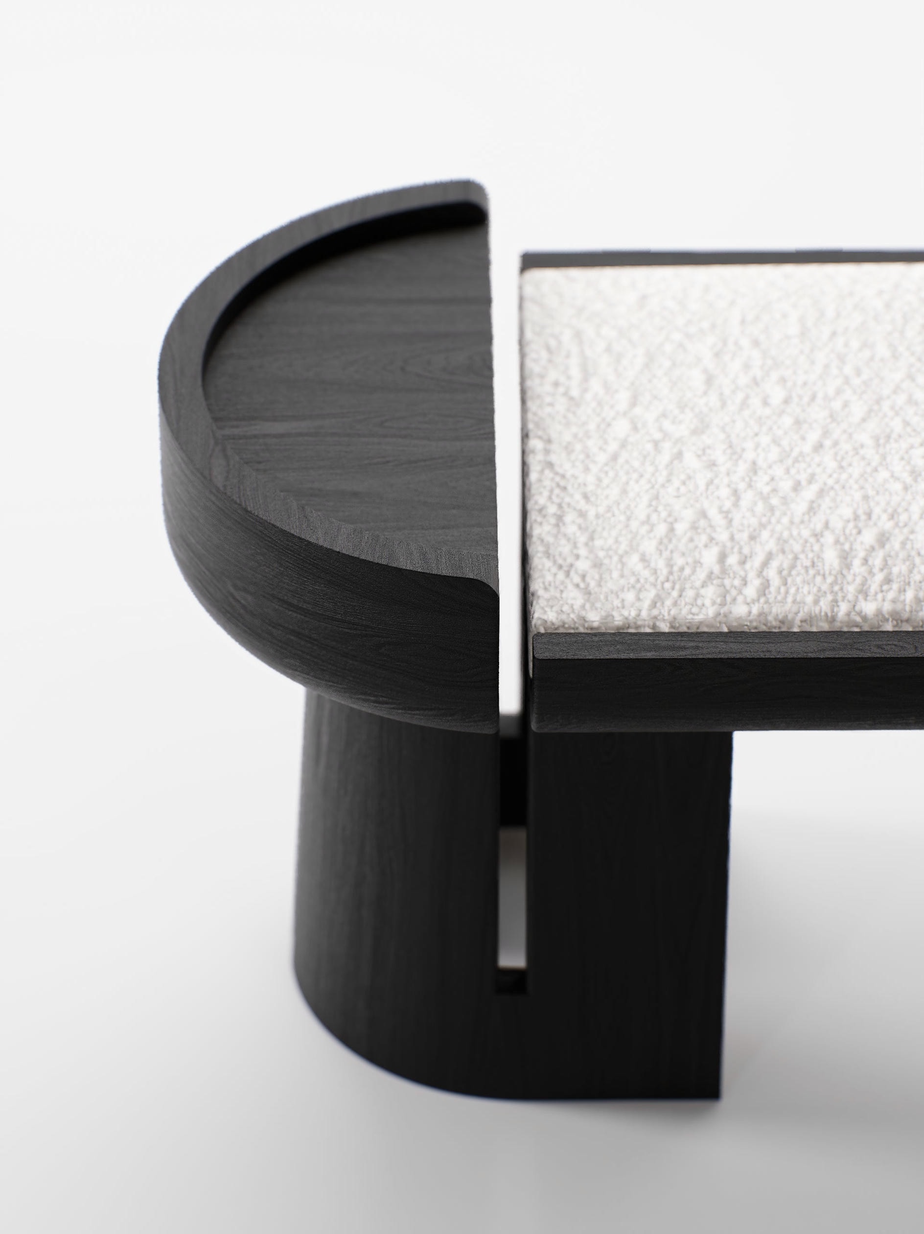 Lecorce Symmetrical Bench in Solid Teak Wood by Pendhapa 4