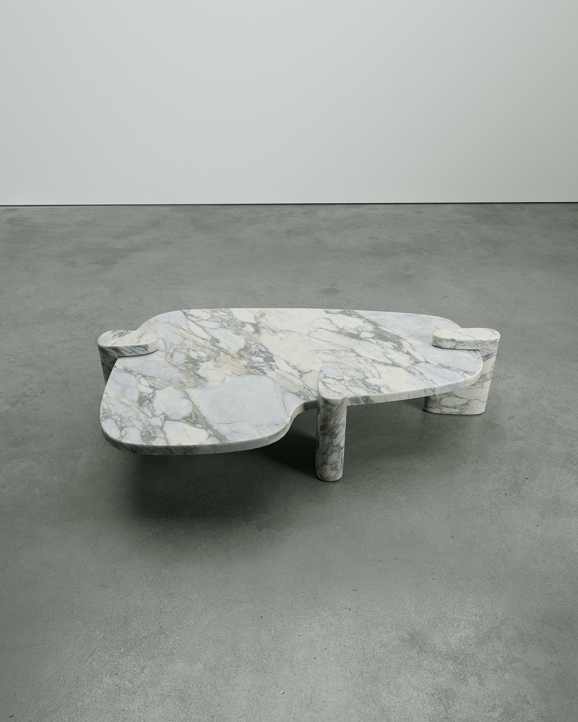 Pierce White Arabescato Marble Table by Phillip Jividen 2